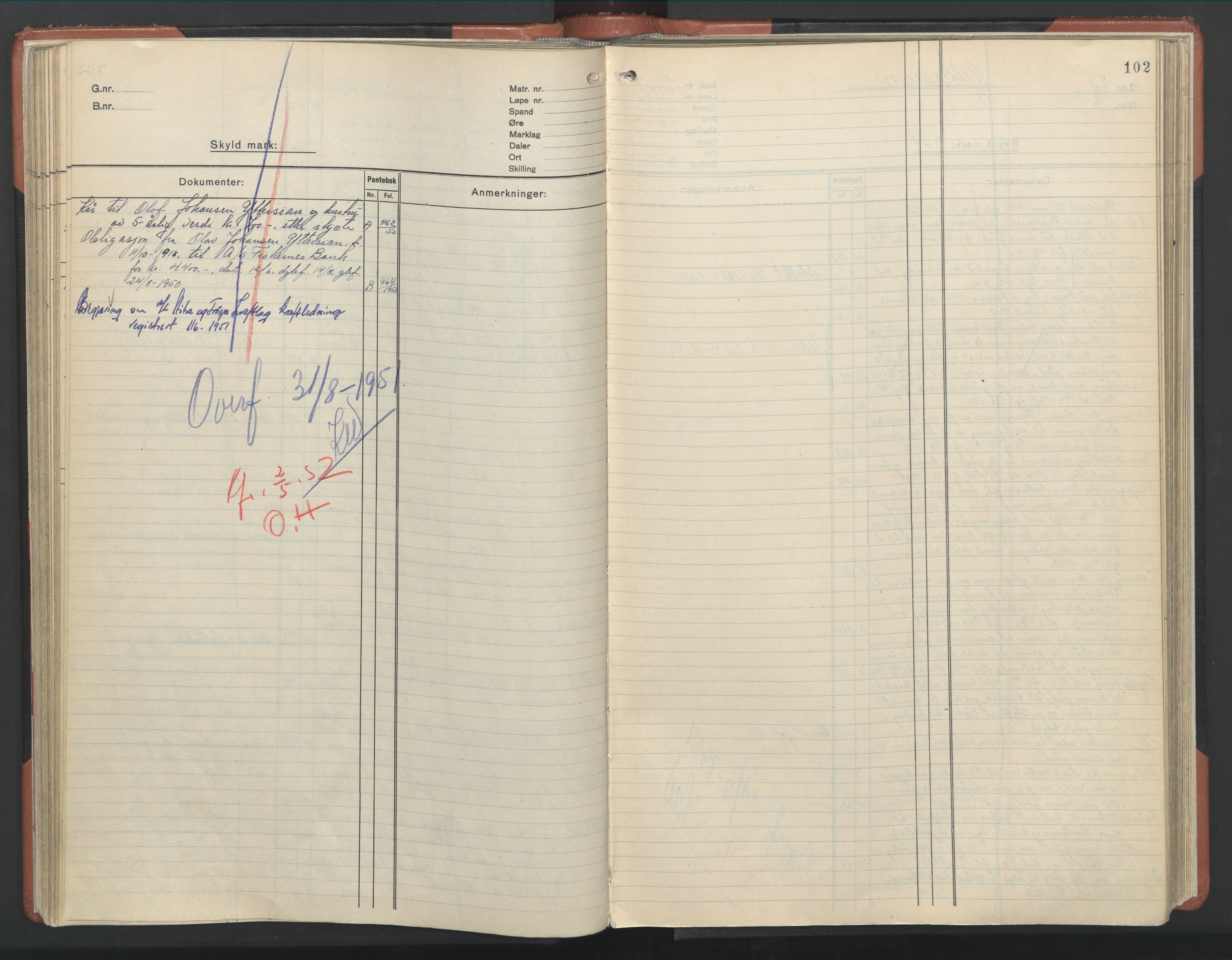 Hitra sorenskriveri, AV/SAT-A-0018/2/2A/L0005: Panteregister nr. 5, s. 102