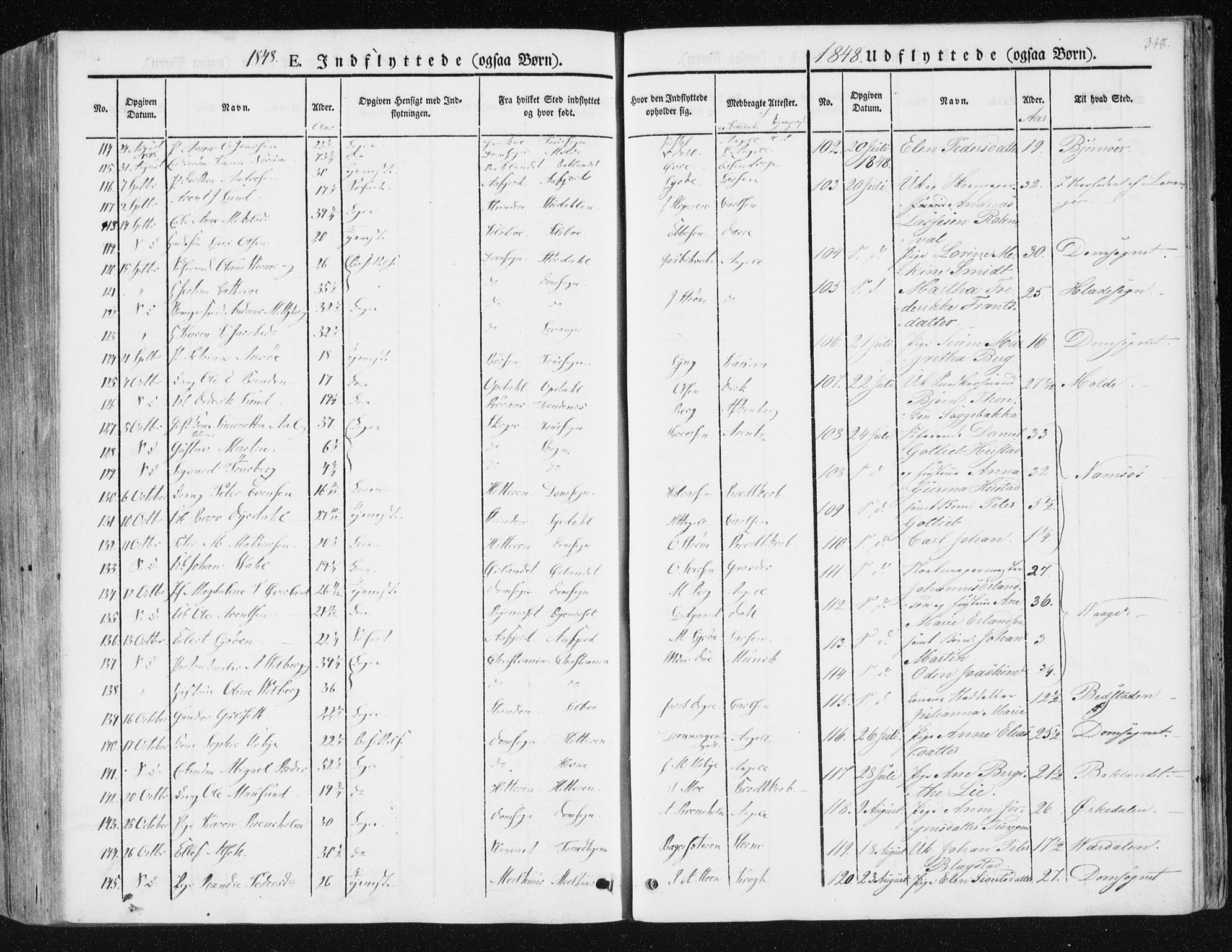 Ministerialprotokoller, klokkerbøker og fødselsregistre - Sør-Trøndelag, SAT/A-1456/602/L0110: Ministerialbok nr. 602A08, 1840-1854, s. 348