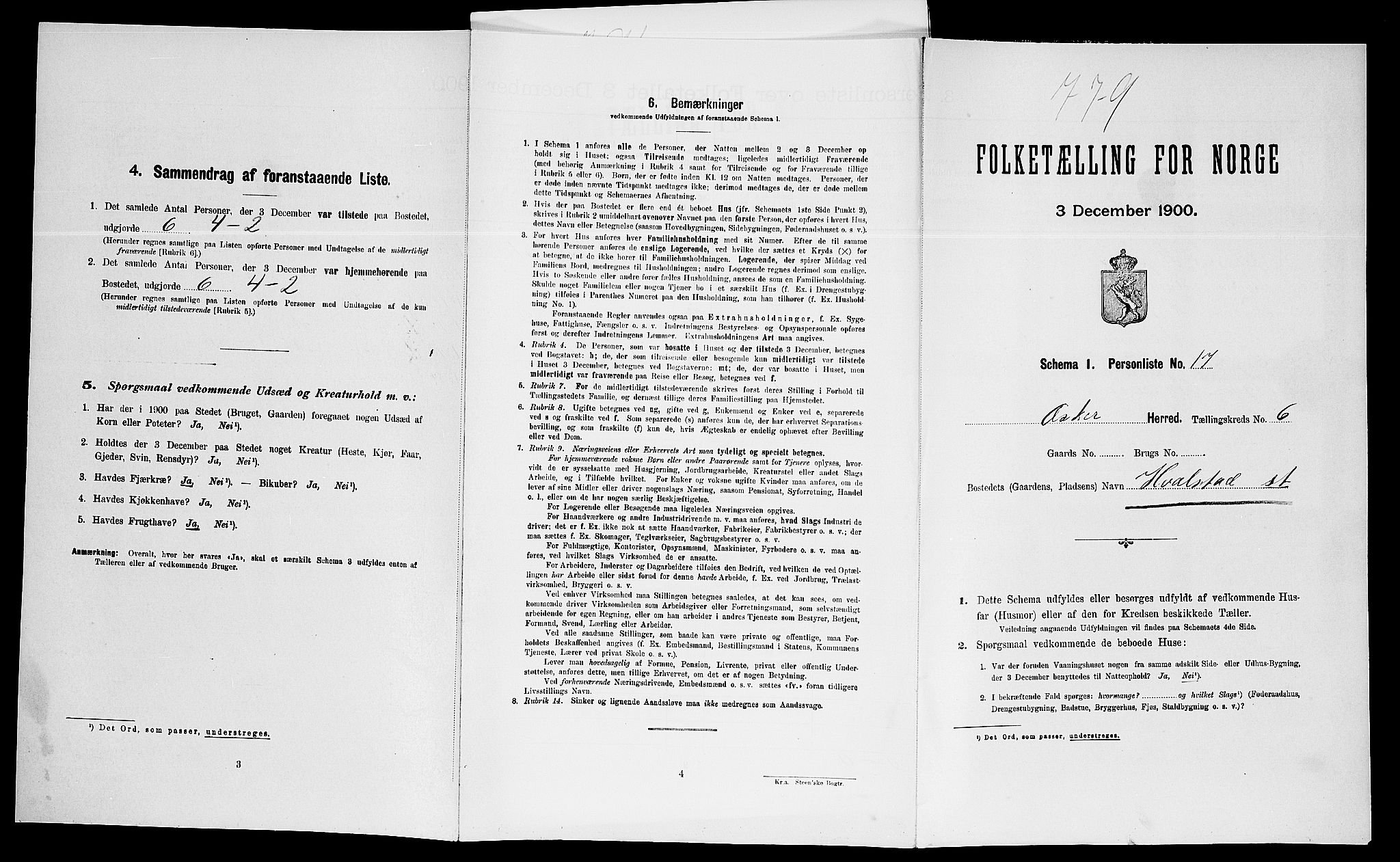 SAO, Folketelling 1900 for 0220 Asker herred, 1900, s. 353