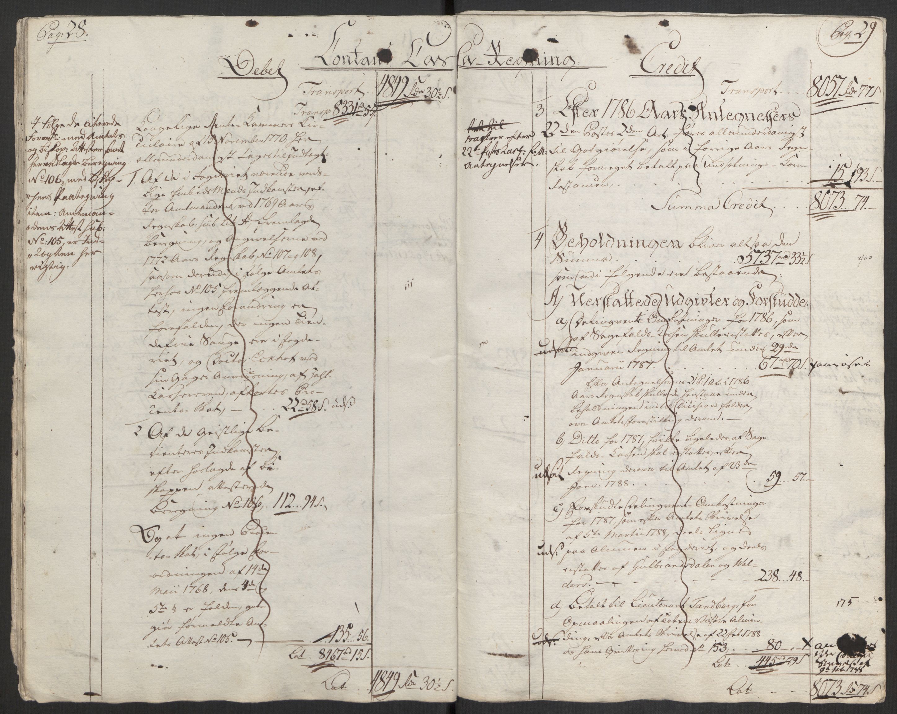 Rentekammeret inntil 1814, Reviderte regnskaper, Fogderegnskap, AV/RA-EA-4092/R19/L1374: Fogderegnskap Toten, Hadeland og Vardal, 1787, s. 17