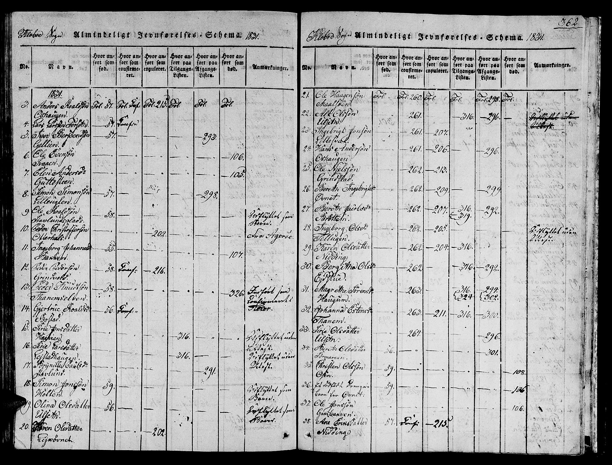 Ministerialprotokoller, klokkerbøker og fødselsregistre - Sør-Trøndelag, SAT/A-1456/618/L0450: Klokkerbok nr. 618C01, 1816-1865, s. 362