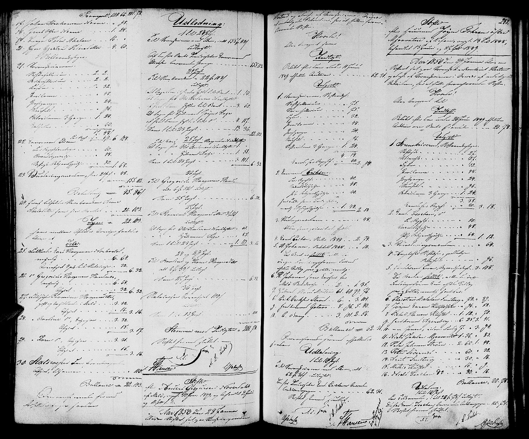 Helgeland sorenskriveri, SAT/A-0004/3/3A/L0104: Skifteprotokoll 49, 1845-1859, s. 250b-251a