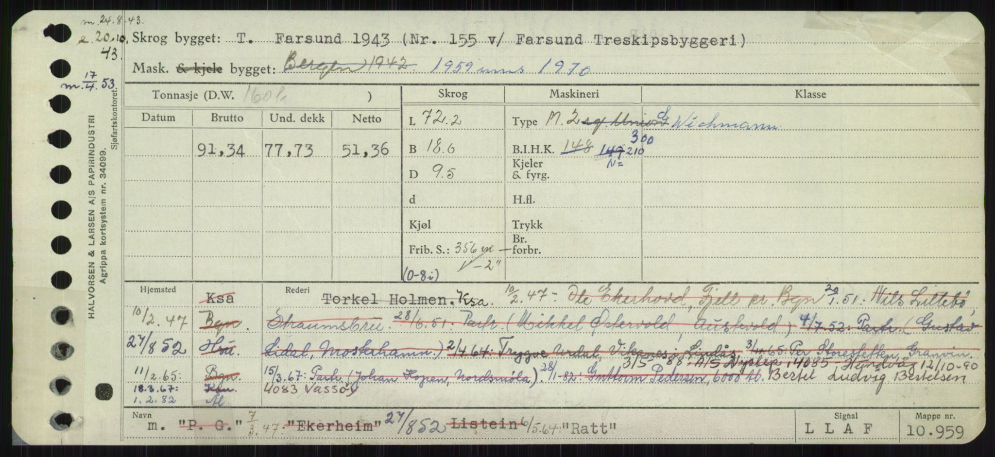 Sjøfartsdirektoratet med forløpere, Skipsmålingen, RA/S-1627/H/Ha/L0004/0002: Fartøy, Mas-R / Fartøy, Odin-R, s. 561