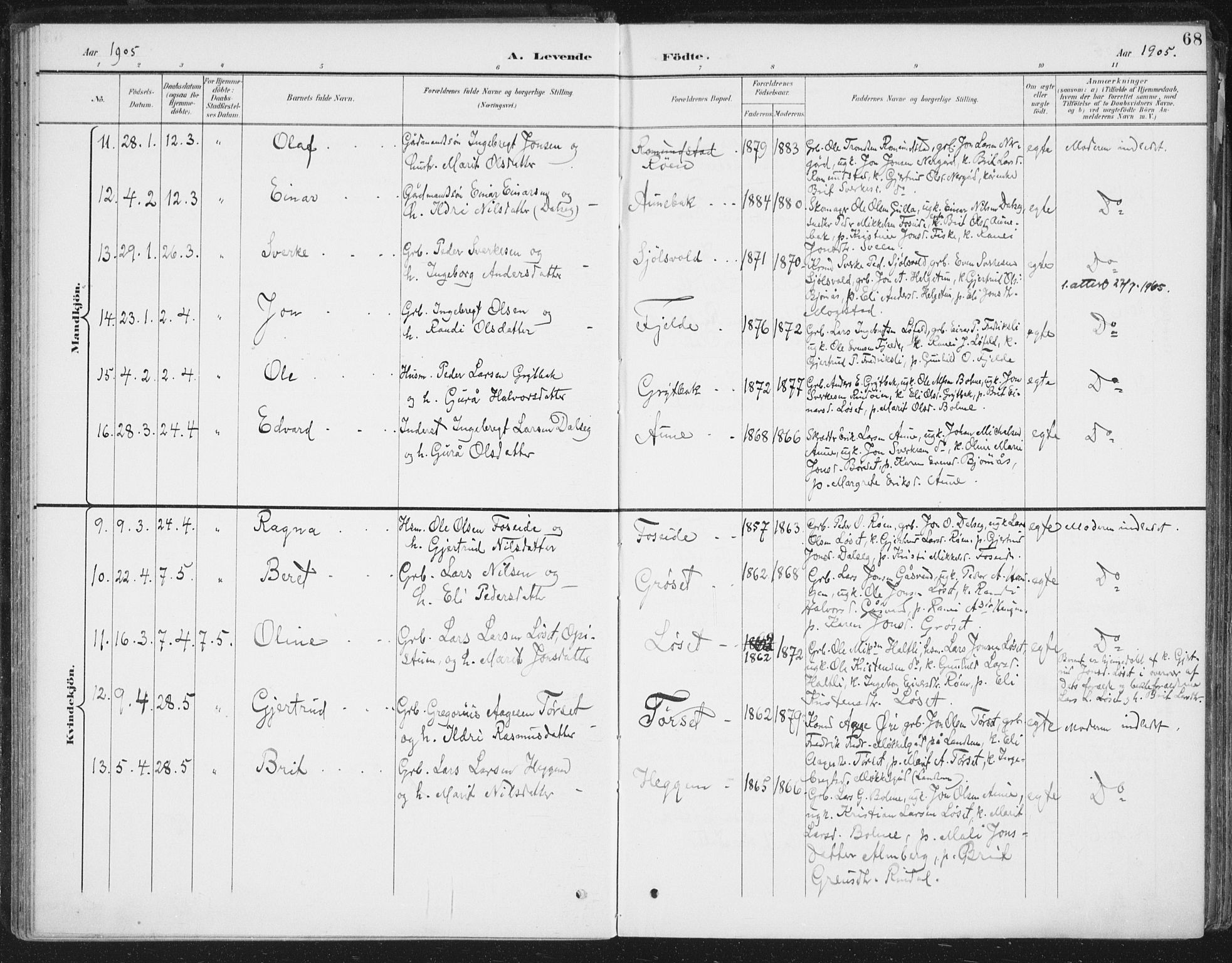 Ministerialprotokoller, klokkerbøker og fødselsregistre - Møre og Romsdal, AV/SAT-A-1454/598/L1072: Ministerialbok nr. 598A06, 1896-1910, s. 68