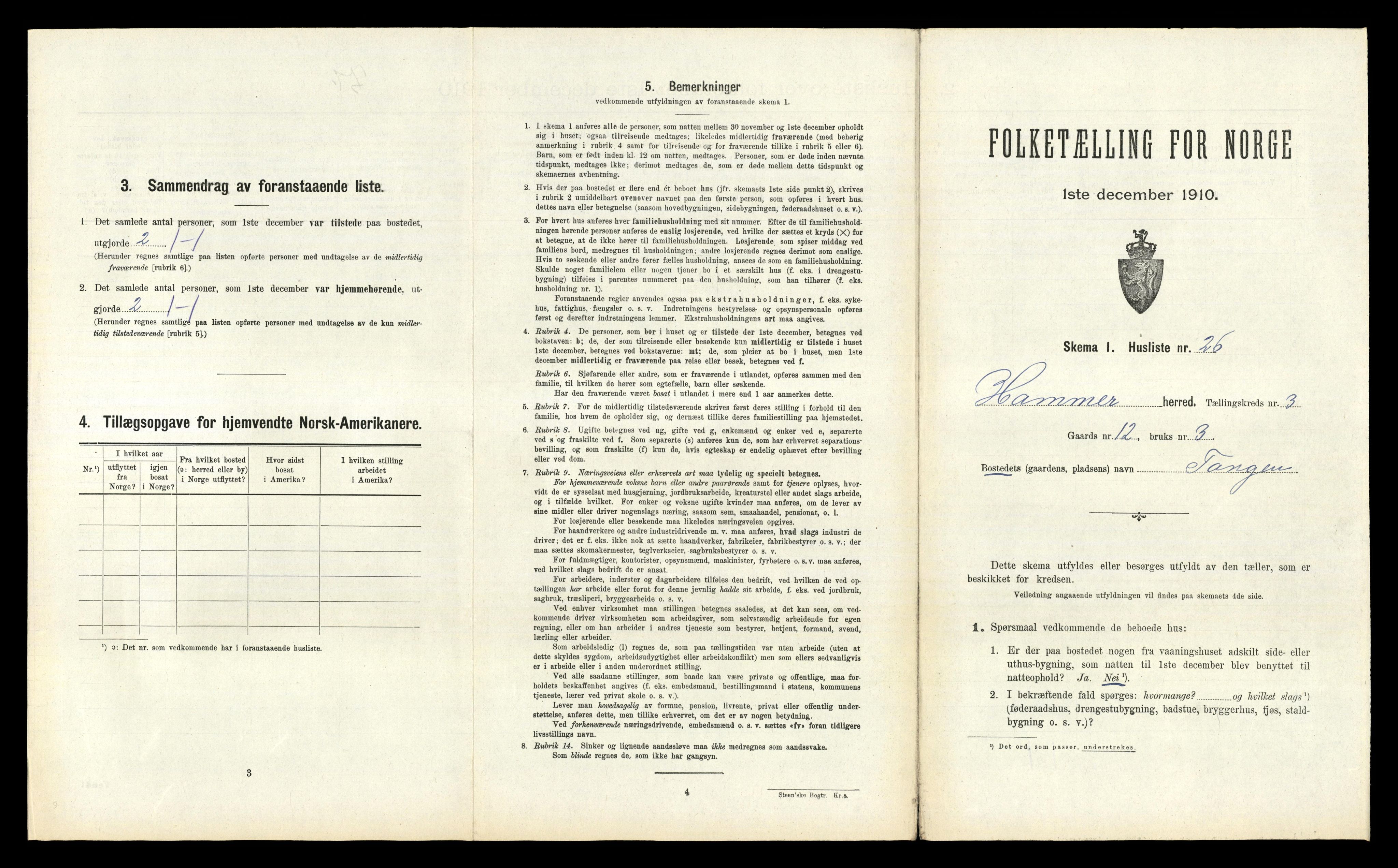 RA, Folketelling 1910 for 1254 Hamre herred, 1910, s. 198