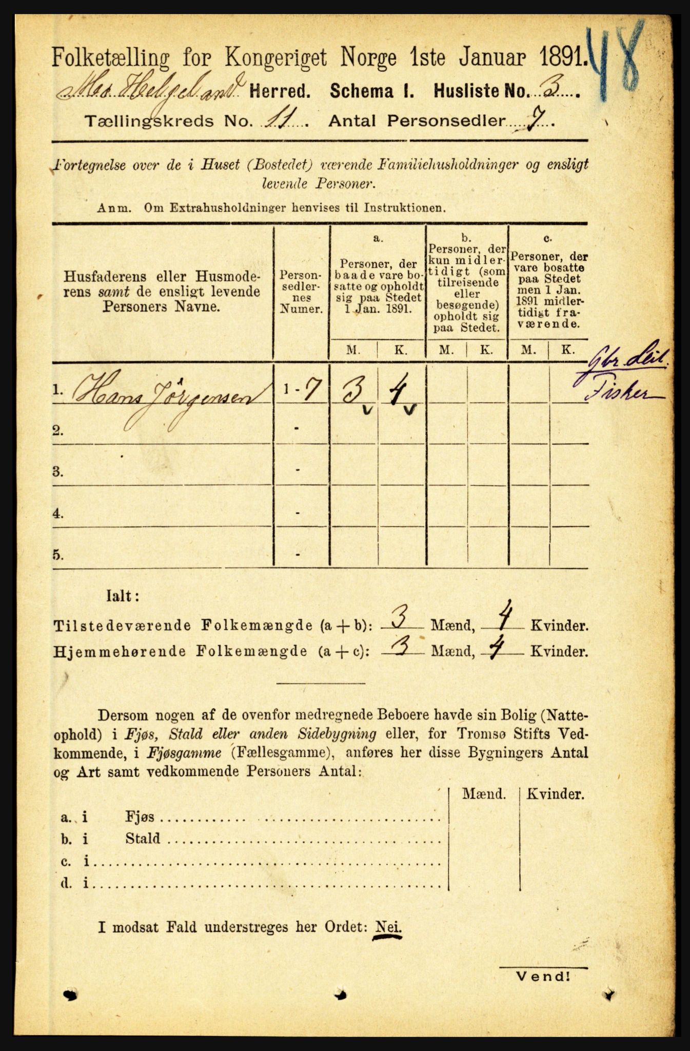 RA, Folketelling 1891 for 1833 Mo herred, 1891, s. 4358