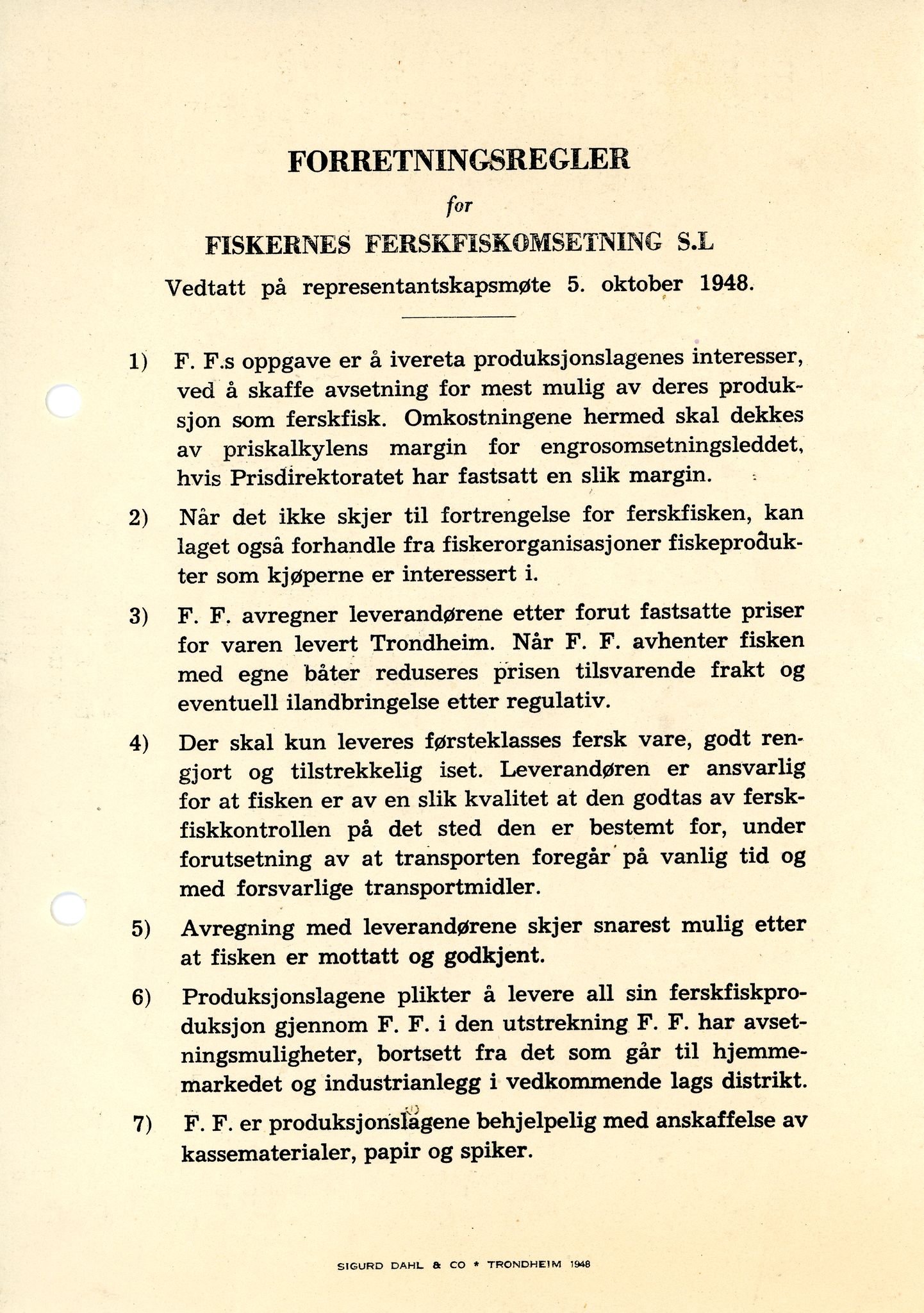 Vardø Fiskersamvirkelag, VAMU/A-0037/D/Da/L0002: Korrespondanse Er-Fi, 1946-1951