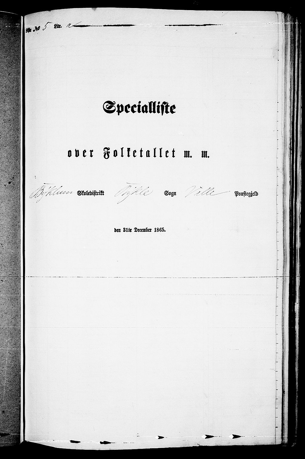 RA, Folketelling 1865 for 0940P Valle prestegjeld, 1865, s. 80