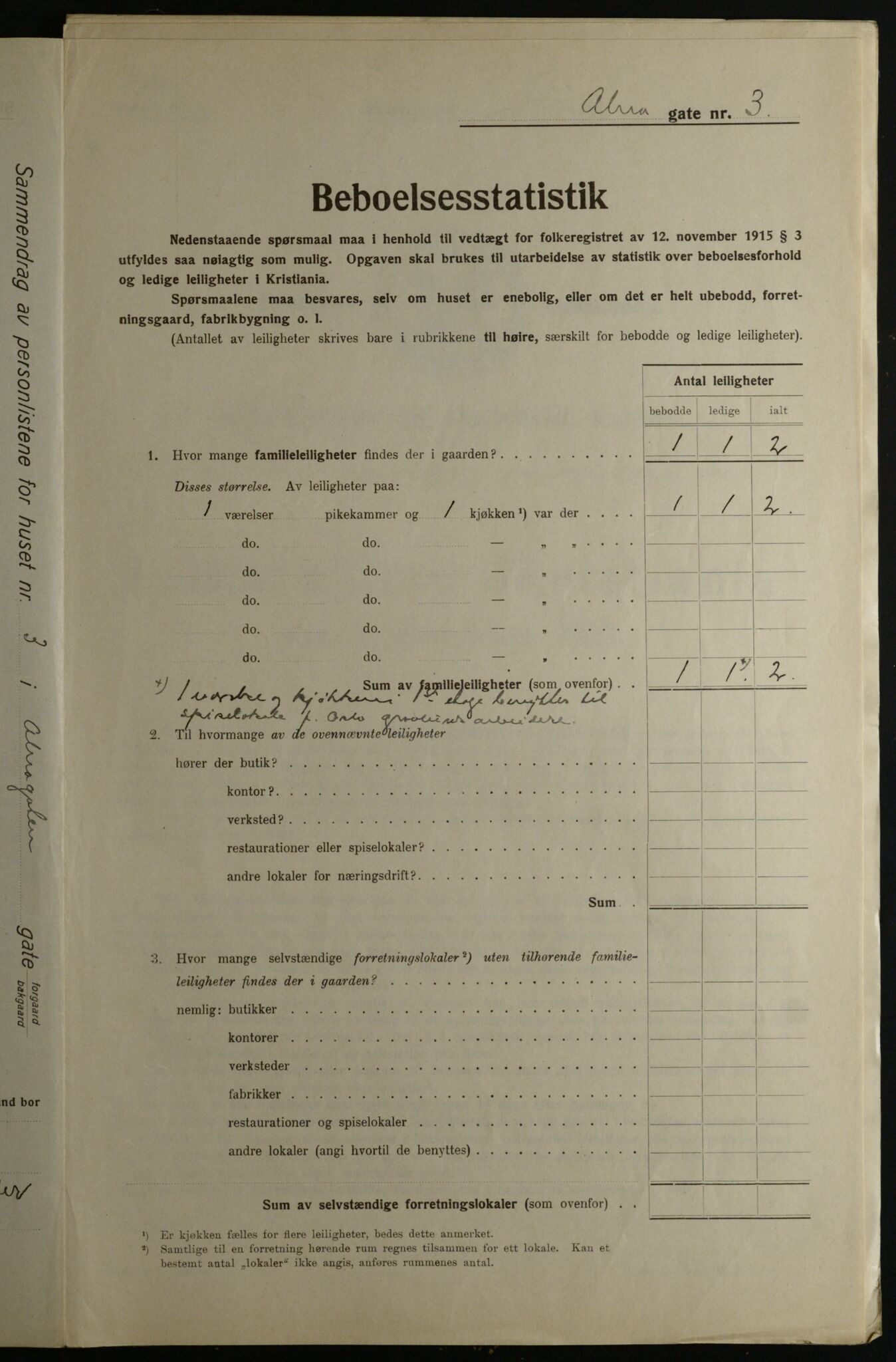 OBA, Kommunal folketelling 1.12.1923 for Kristiania, 1923, s. 1420