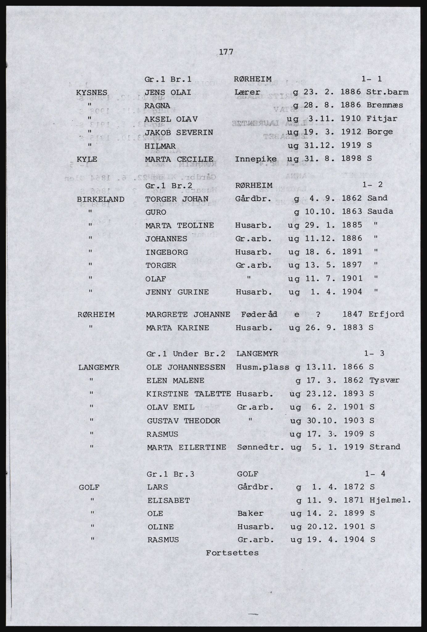 SAST, Avskrift av folketellingen 1920 for Ryfylkeøyene, 1920, s. 203