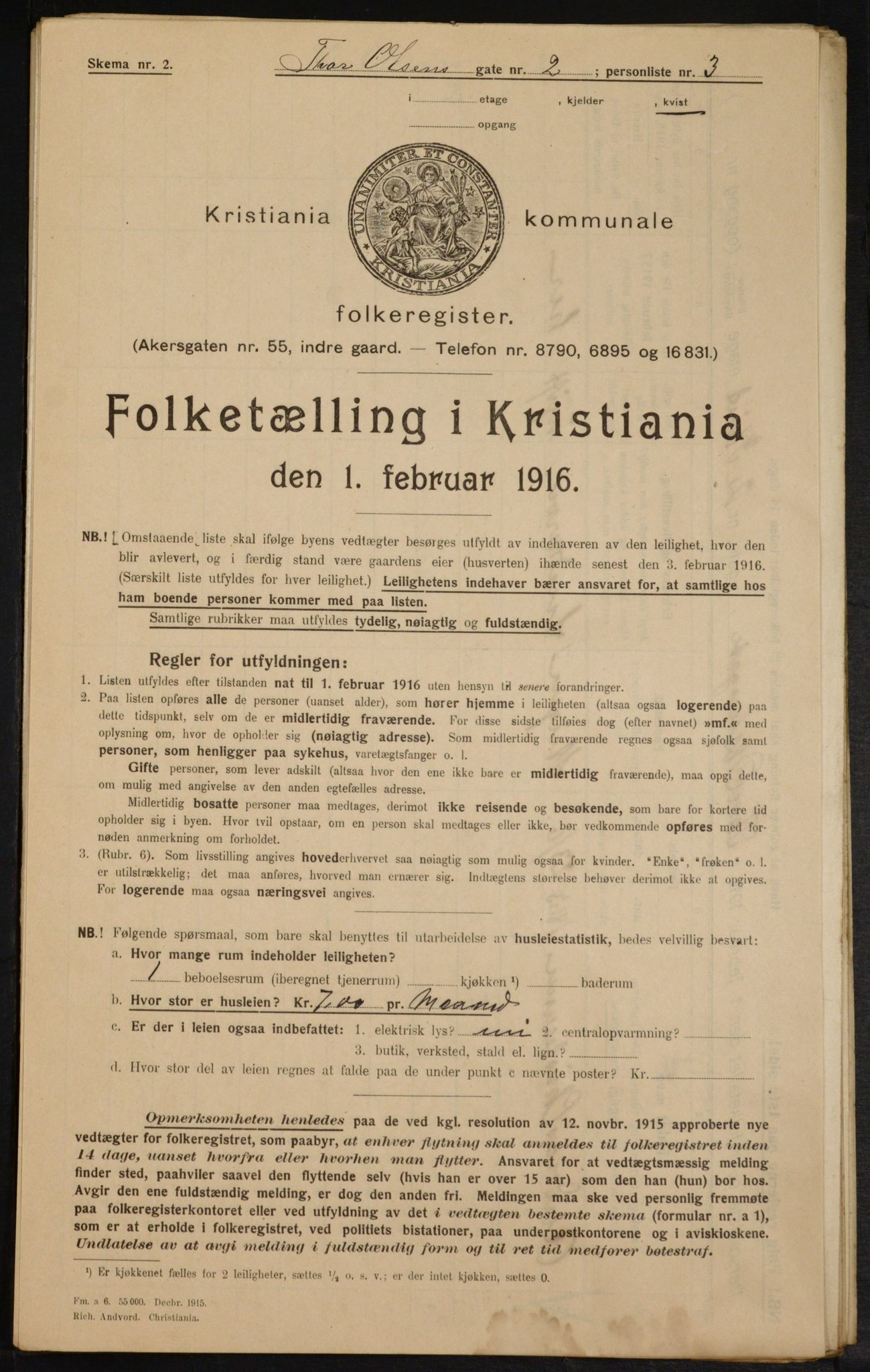 OBA, Kommunal folketelling 1.2.1916 for Kristiania, 1916, s. 112353