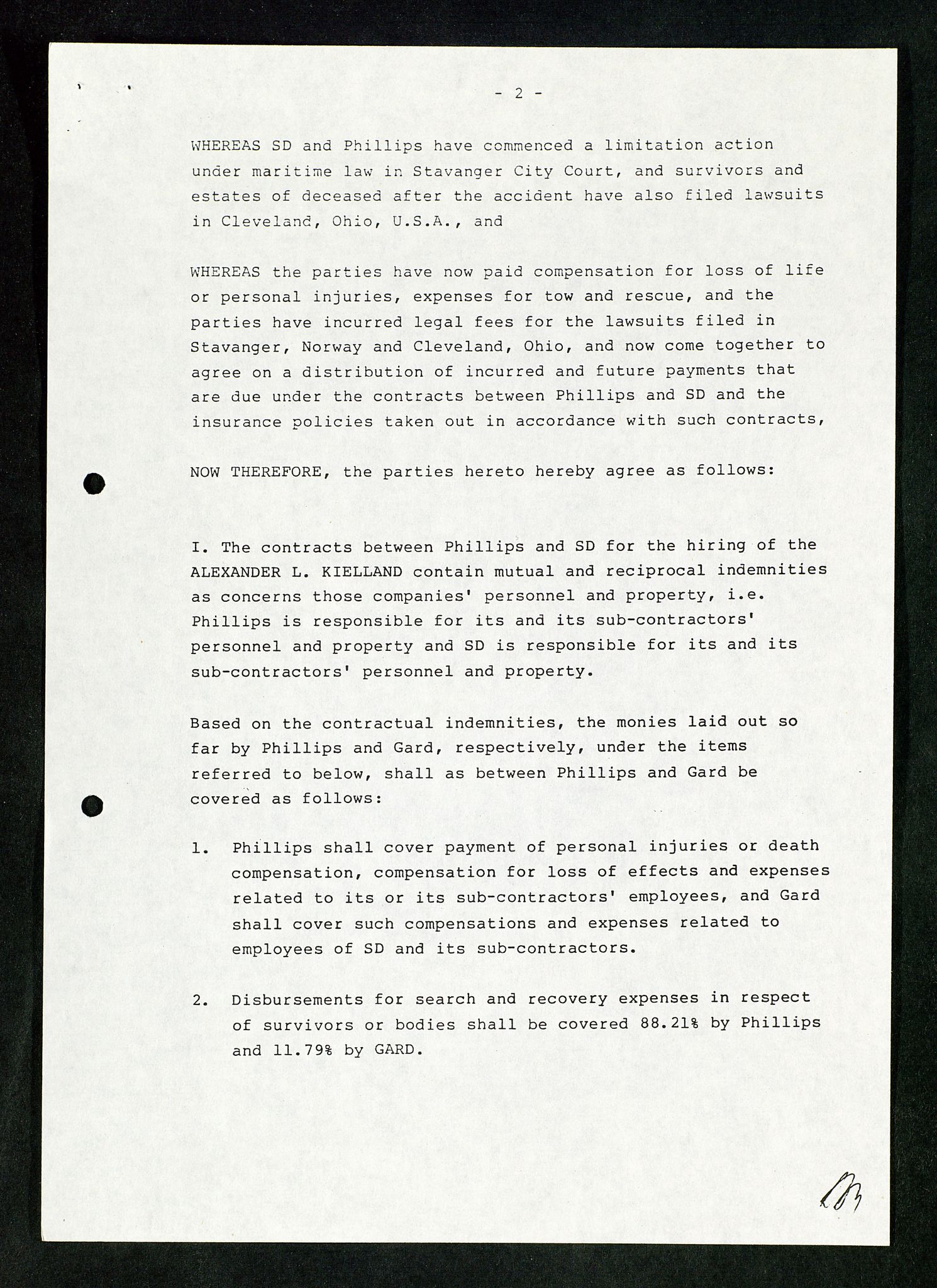 Pa 1503 - Stavanger Drilling AS, SAST/A-101906/Da/L0017: Alexander L. Kielland - Saks- og korrespondansearkiv, 1981-1984, s. 155