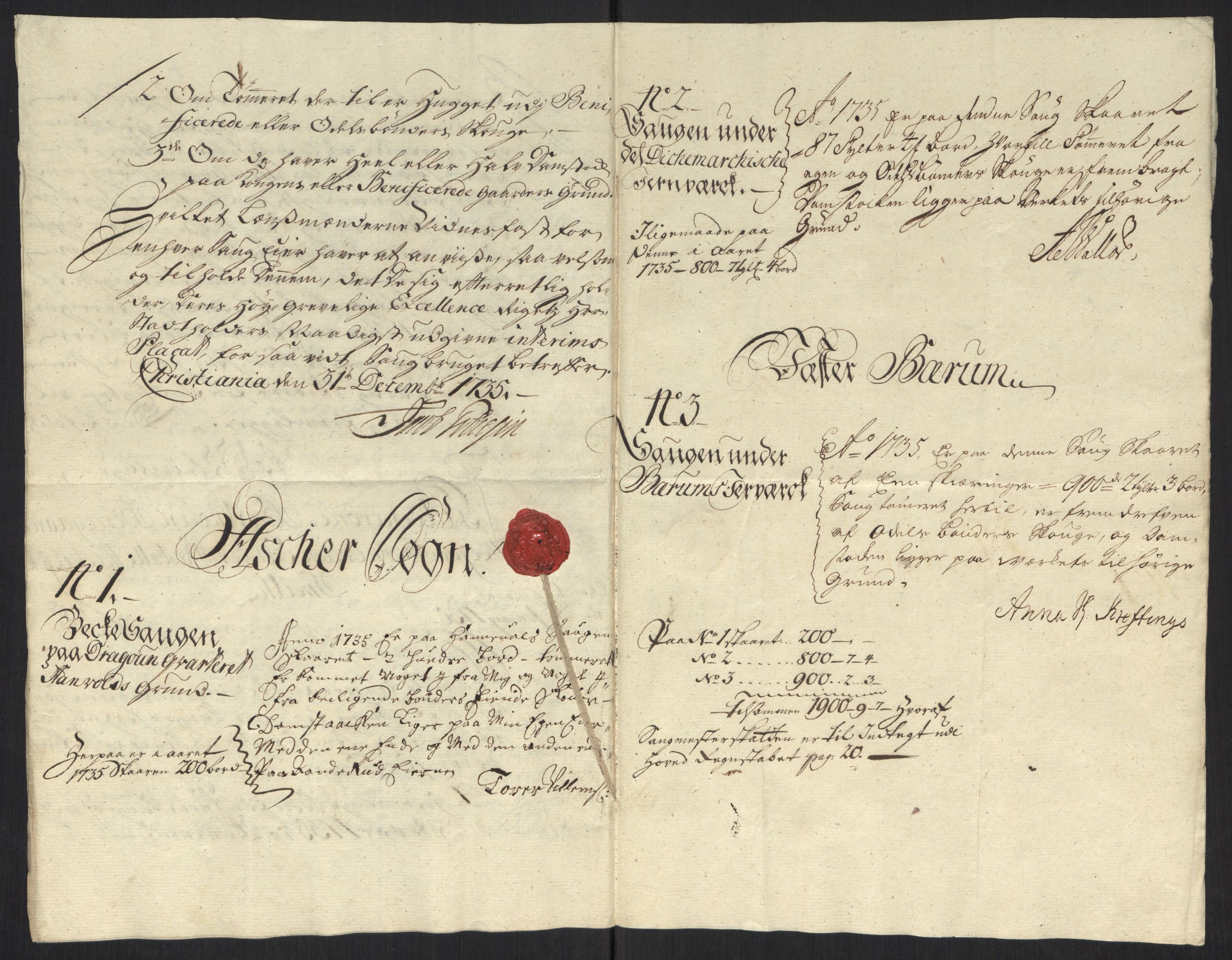 Rentekammeret inntil 1814, Reviderte regnskaper, Fogderegnskap, RA/EA-4092/R10/L0474: Fogderegnskap Aker og Follo, 1735, s. 106