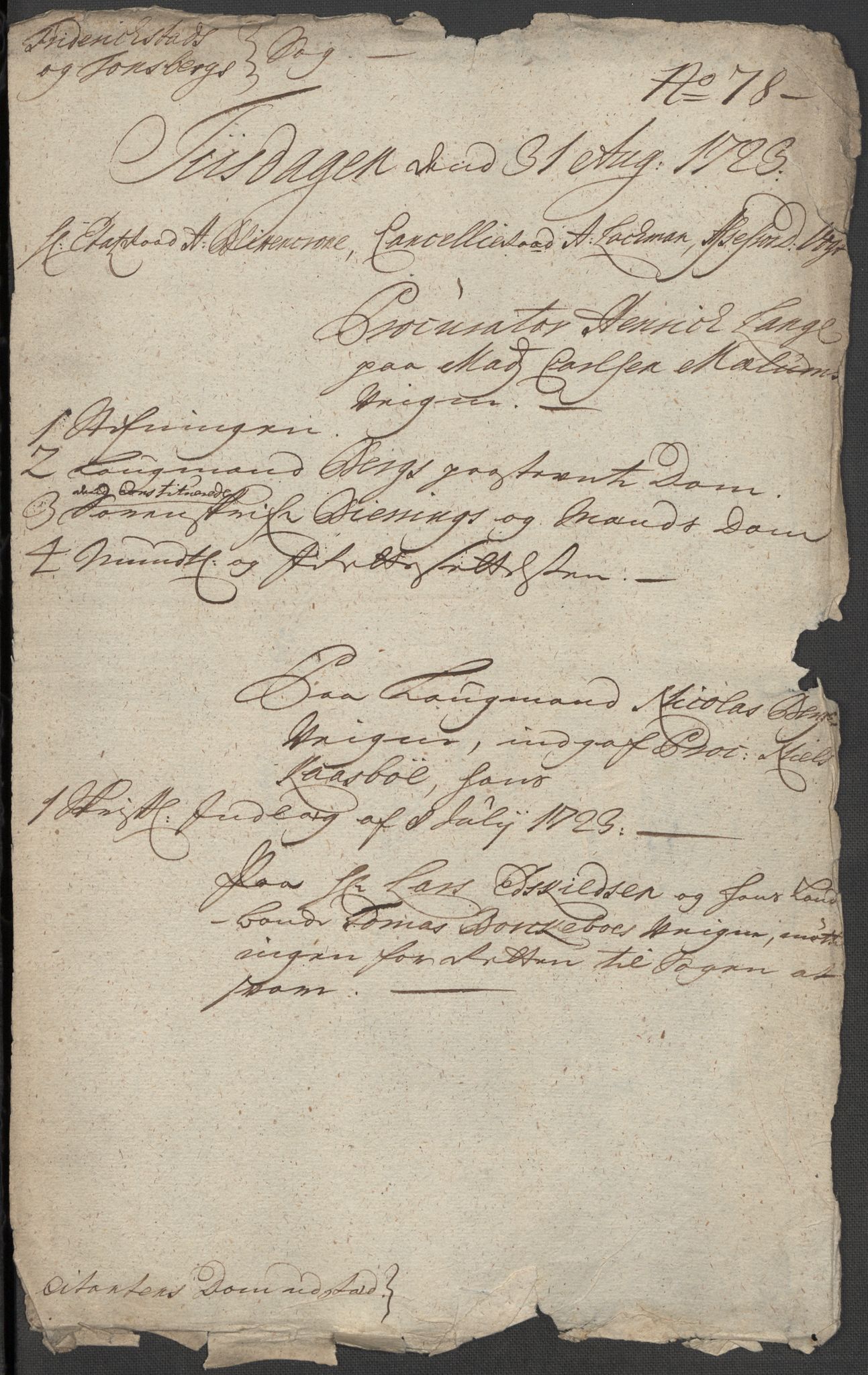 Riksarkivets diplomsamling, AV/RA-EA-5965/F15/L0016: Prestearkiv - Buskerud, 1662-1781, s. 189