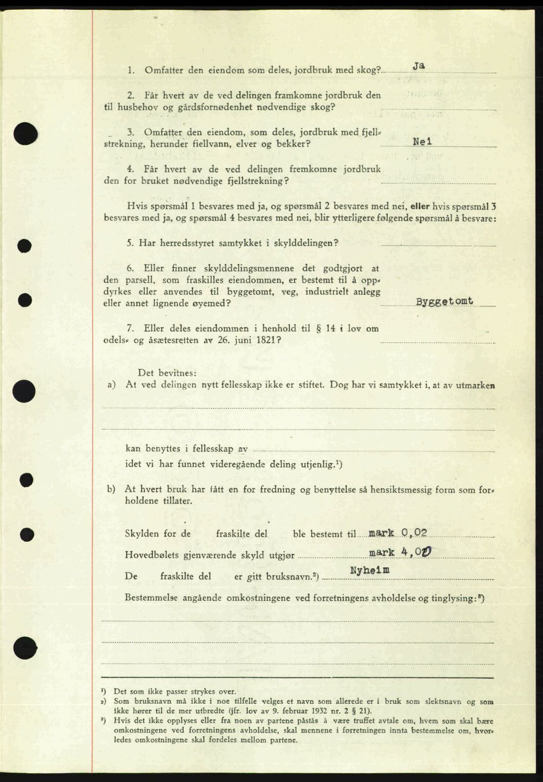 Nordre Sunnmøre sorenskriveri, AV/SAT-A-0006/1/2/2C/2Ca: Pantebok nr. A26, 1947-1948, Dagboknr: 2218/1947