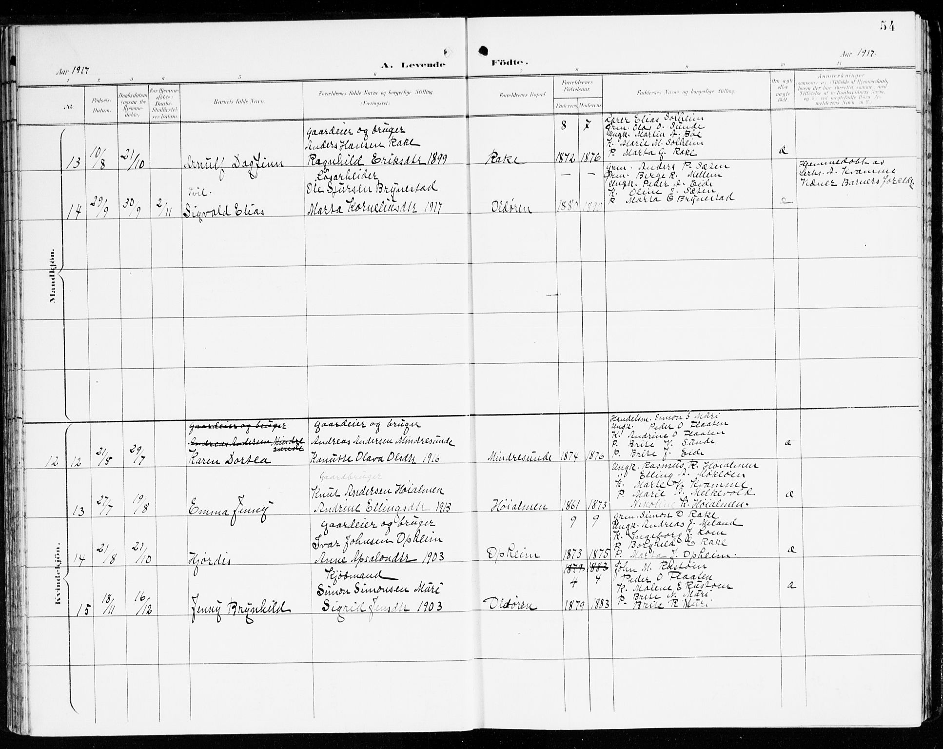Innvik sokneprestembete, AV/SAB-A-80501: Ministerialbok nr. C 2, 1900-1920, s. 54