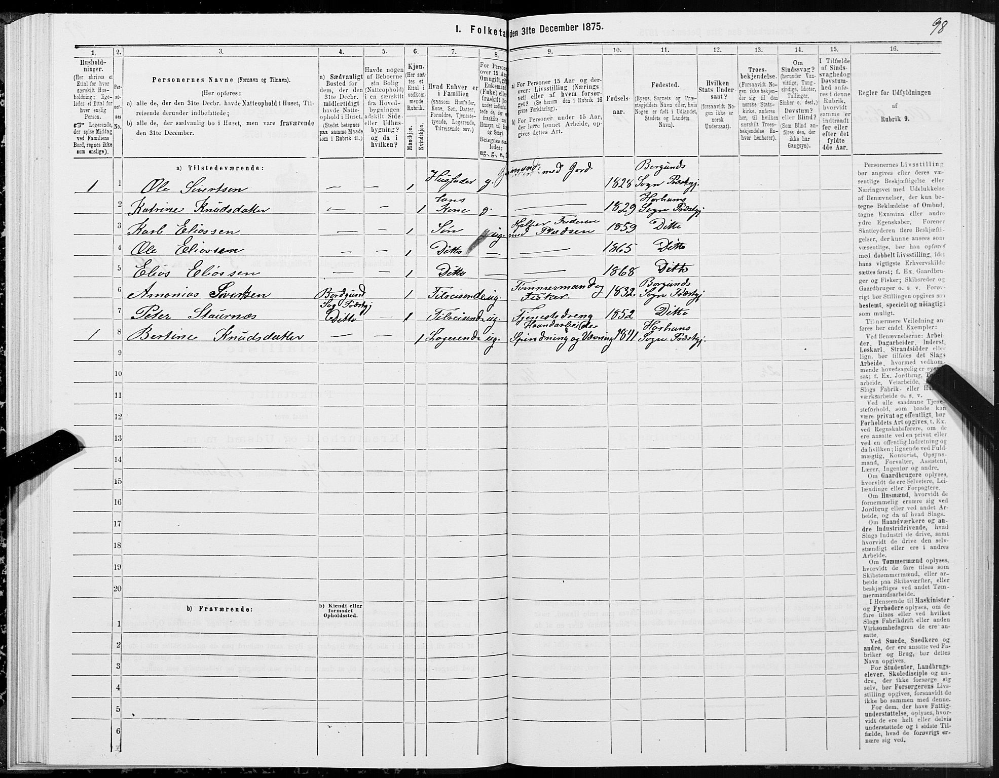 SAT, Folketelling 1875 for 1534P Haram prestegjeld, 1875, s. 3098