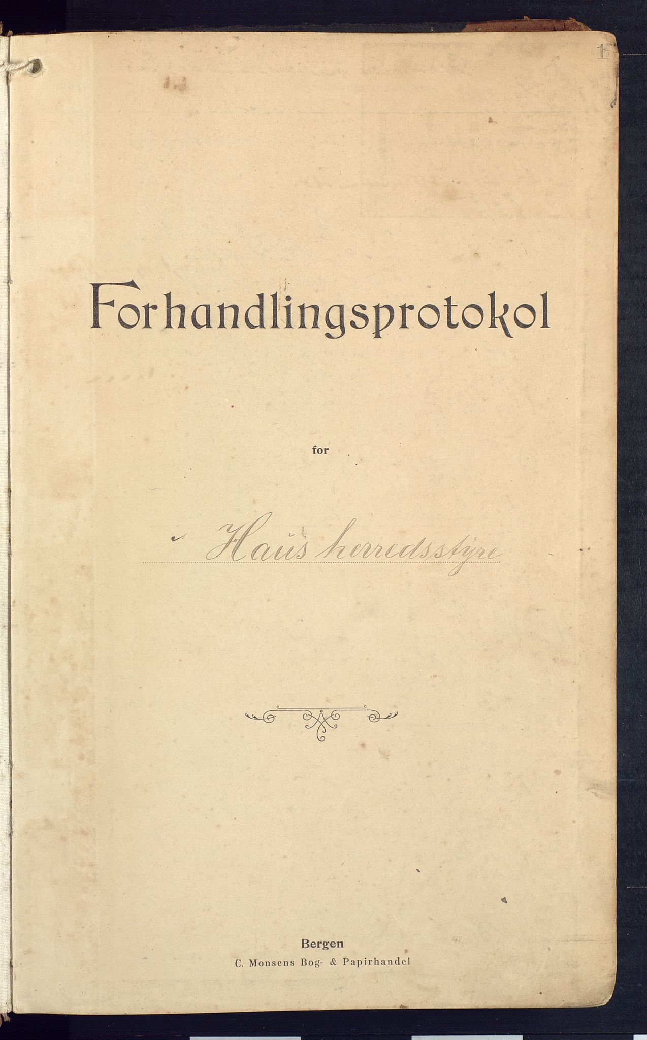 Haus/Arna kommune. Formannskapet, BBA/A-0057/Aaa, 1913-1918