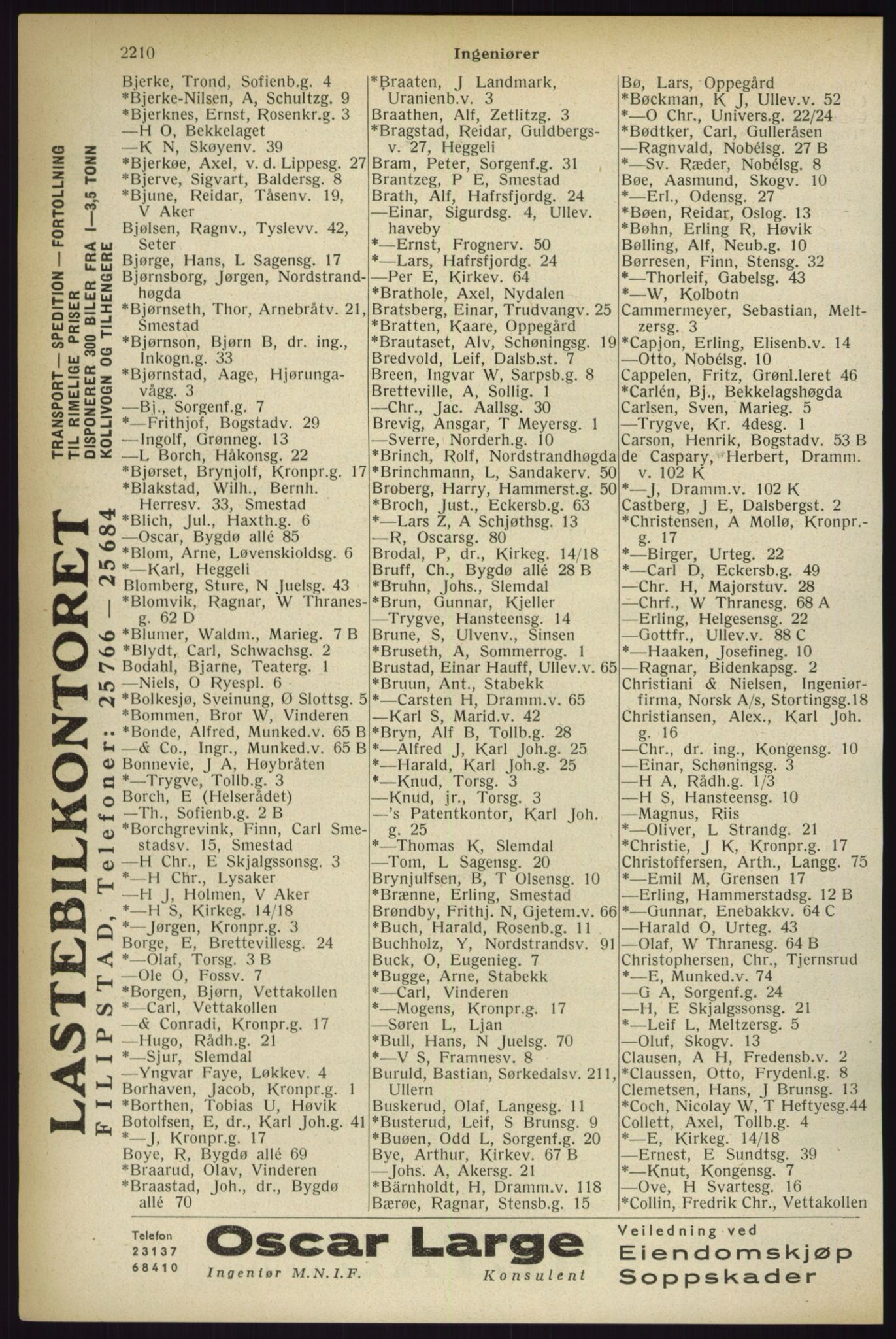 Kristiania/Oslo adressebok, PUBL/-, 1933, s. 2210