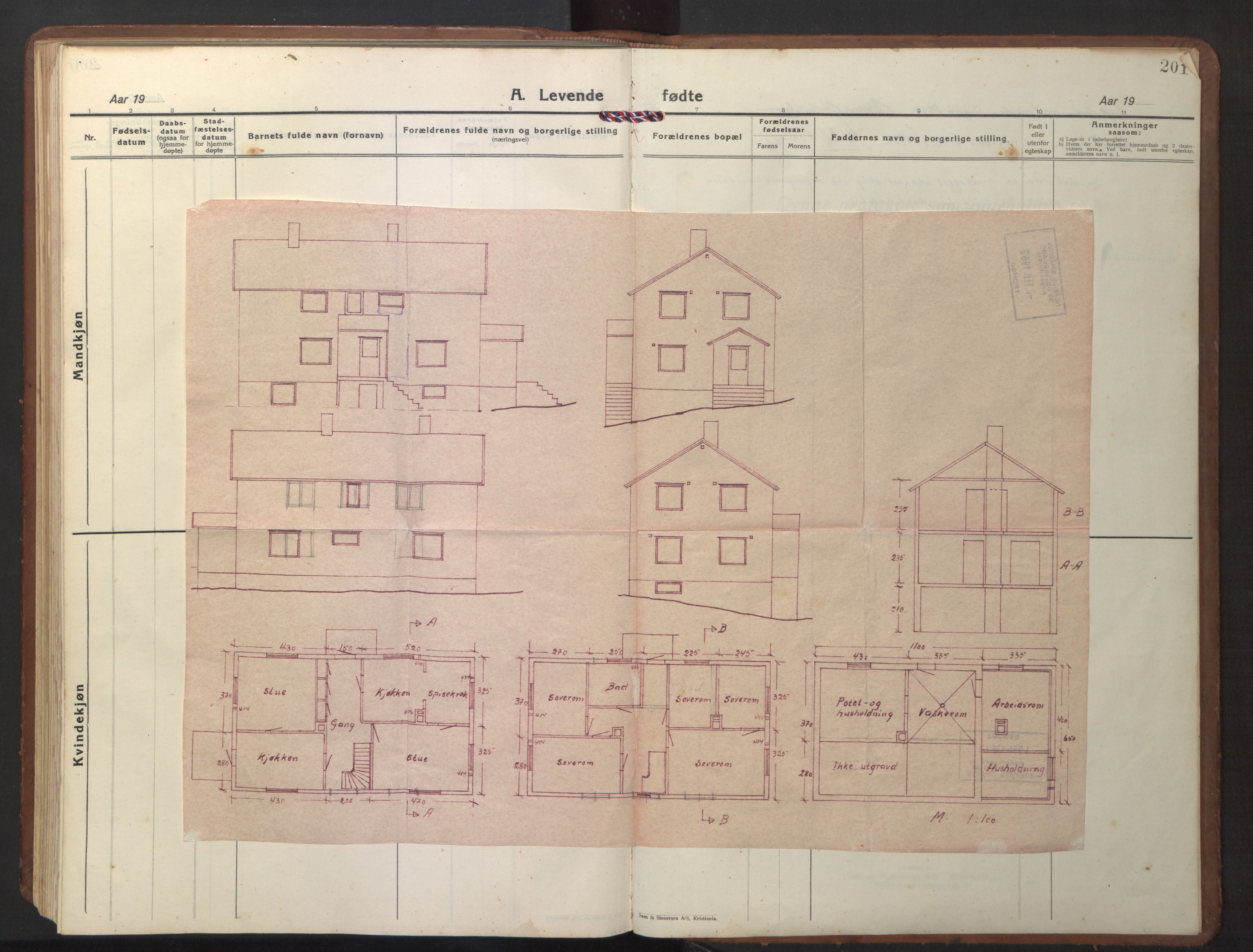 Ministerialprotokoller, klokkerbøker og fødselsregistre - Nordland, SAT/A-1459/894/L1363: Klokkerbok nr. 894C06, 1925-1967, s. 201