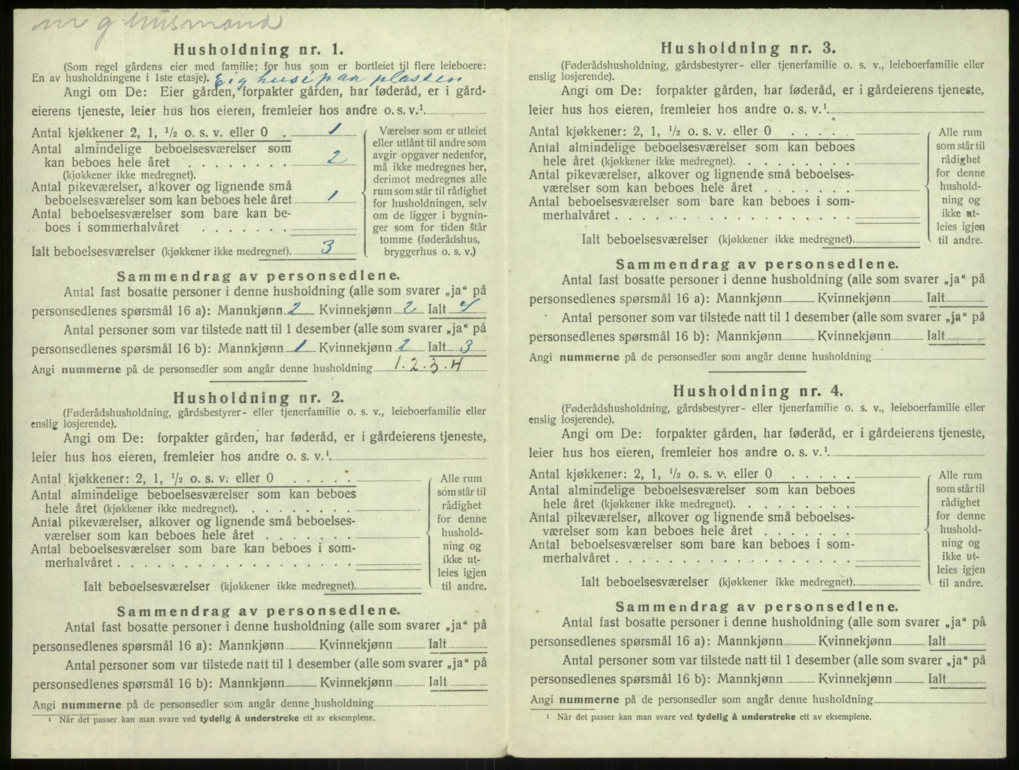 SAB, Folketelling 1920 for 1426 Luster herred, 1920, s. 889