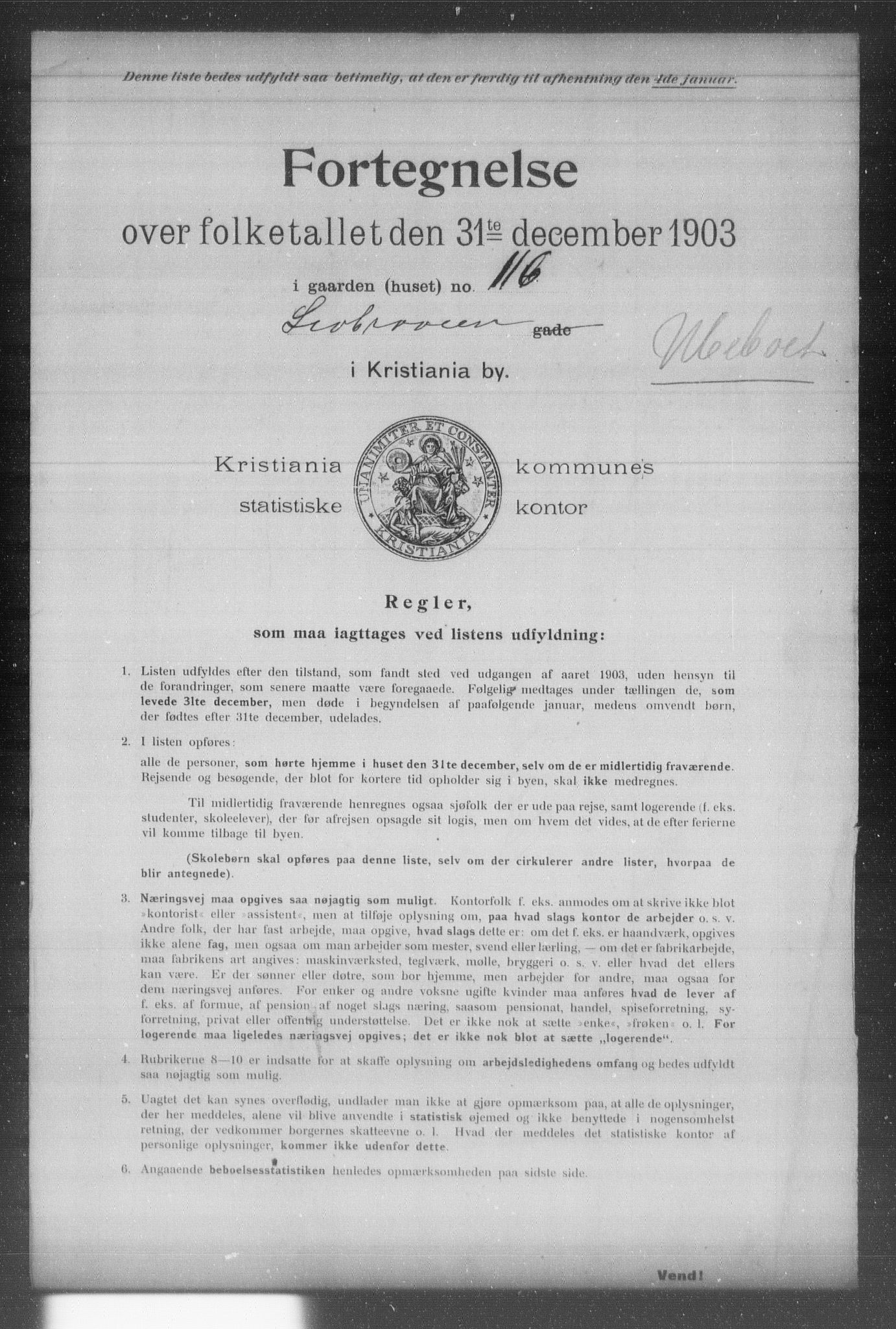 OBA, Kommunal folketelling 31.12.1903 for Kristiania kjøpstad, 1903, s. 11517