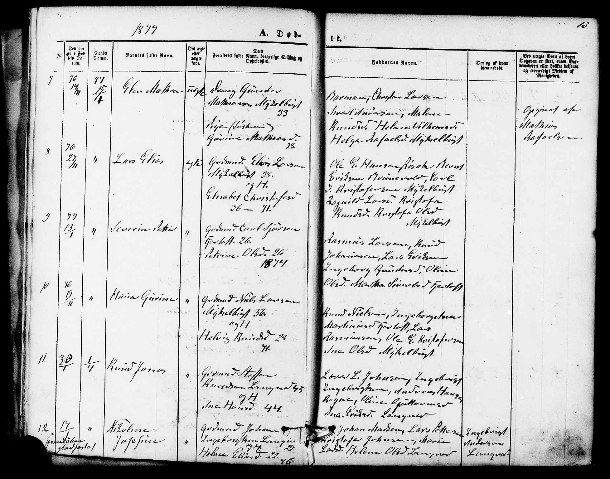 Ministerialprotokoller, klokkerbøker og fødselsregistre - Møre og Romsdal, AV/SAT-A-1454/536/L0500: Ministerialbok nr. 536A09, 1876-1889, s. 13