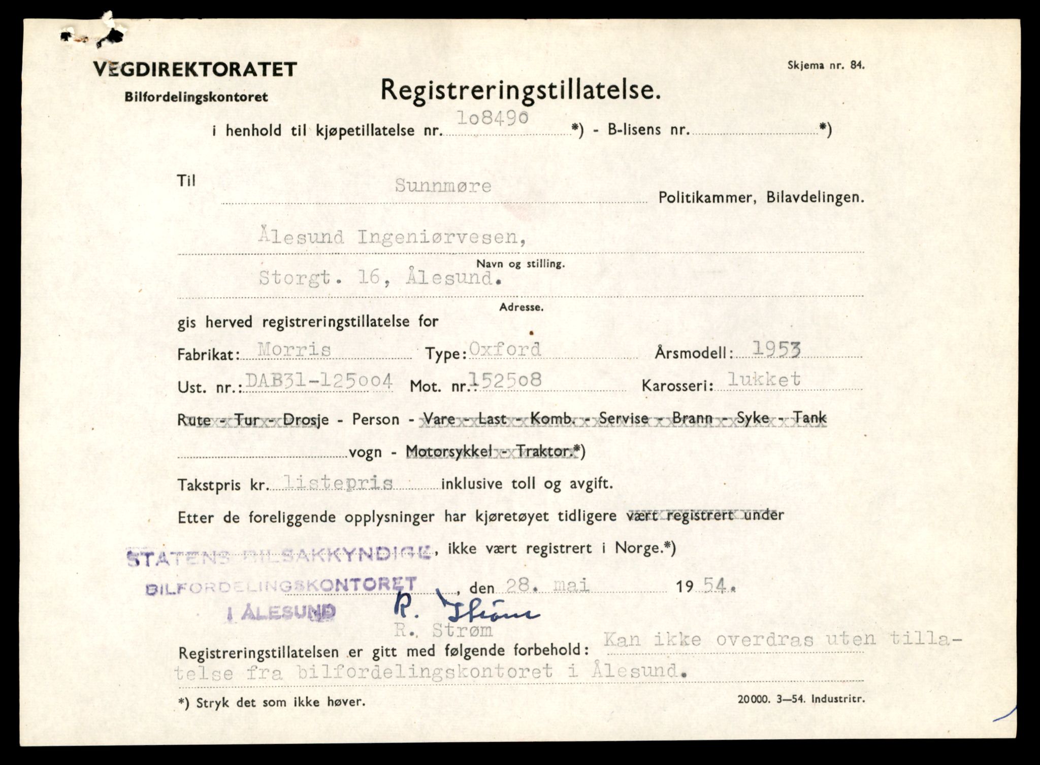 Møre og Romsdal vegkontor - Ålesund trafikkstasjon, AV/SAT-A-4099/F/Fe/L0045: Registreringskort for kjøretøy T 14320 - T 14444, 1927-1998, s. 2984