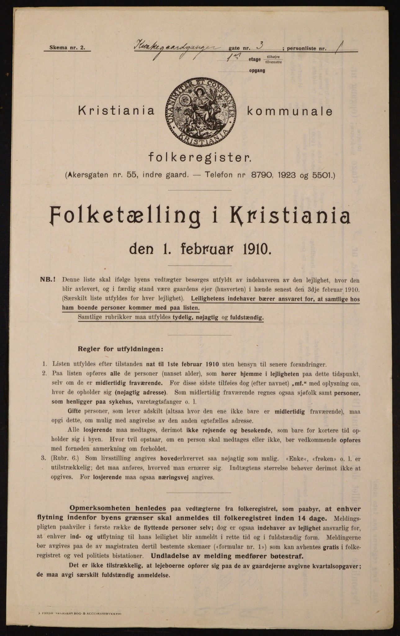 OBA, Kommunal folketelling 1.2.1910 for Kristiania, 1910, s. 48476