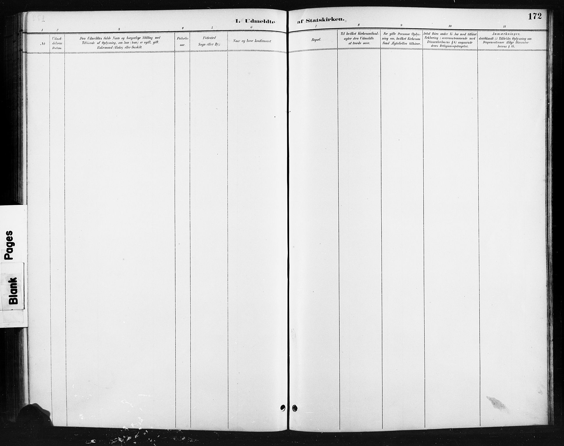Skjåk prestekontor, SAH/PREST-072/H/Ha/Hab/L0004: Klokkerbok nr. 4, 1895-1921, s. 172