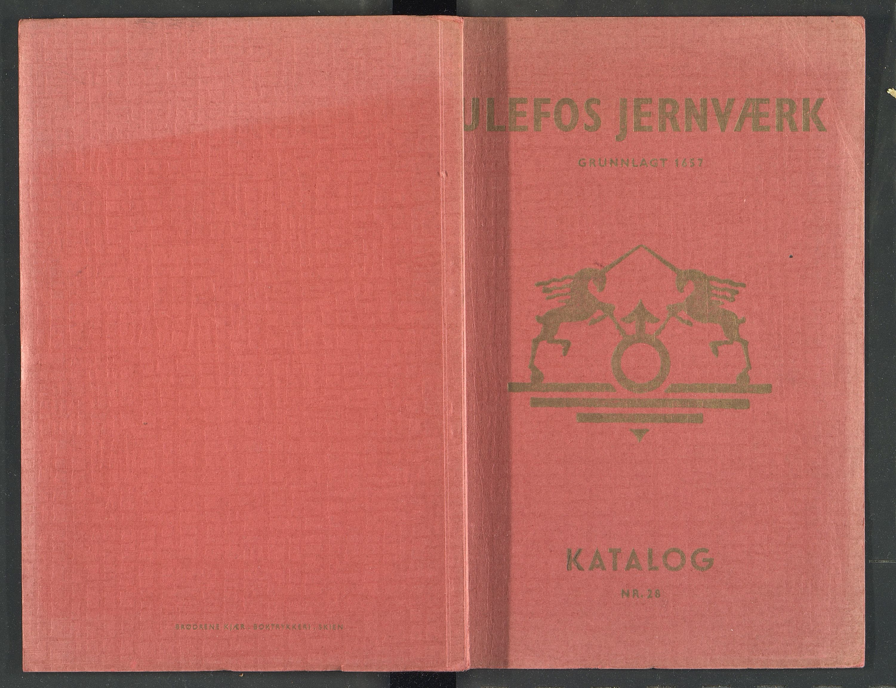 Næs Jernverksmuseets samling av historiske ovnskataloger, NESJ/NJM-006/01/L0033: Ulefos Jernværk, Katalog nr. 28, 1950-1970