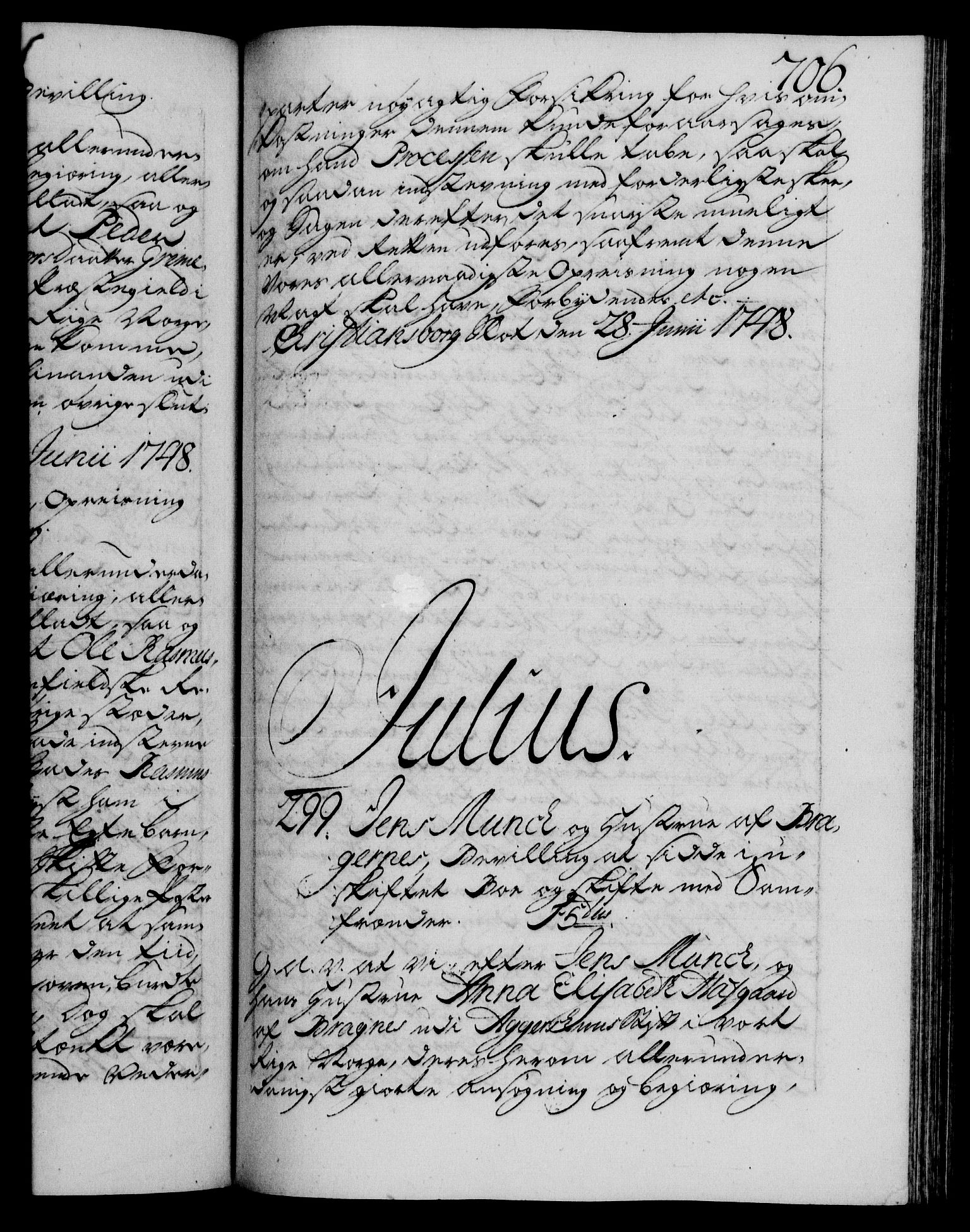 Danske Kanselli 1572-1799, AV/RA-EA-3023/F/Fc/Fca/Fcaa/L0035: Norske registre, 1746-1748, s. 706a