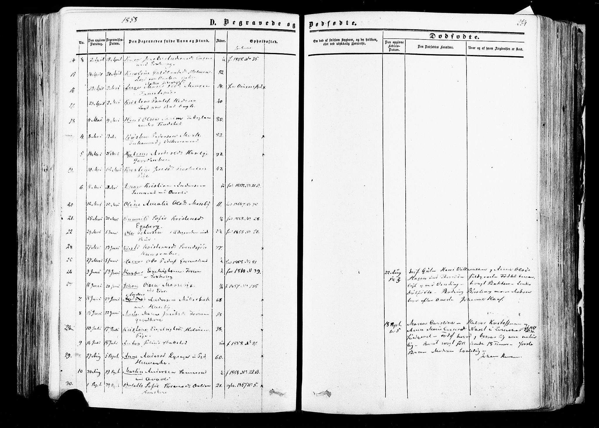 Aurskog prestekontor Kirkebøker, SAO/A-10304a/F/Fa/L0007: Ministerialbok nr. I 7, 1854-1877, s. 254