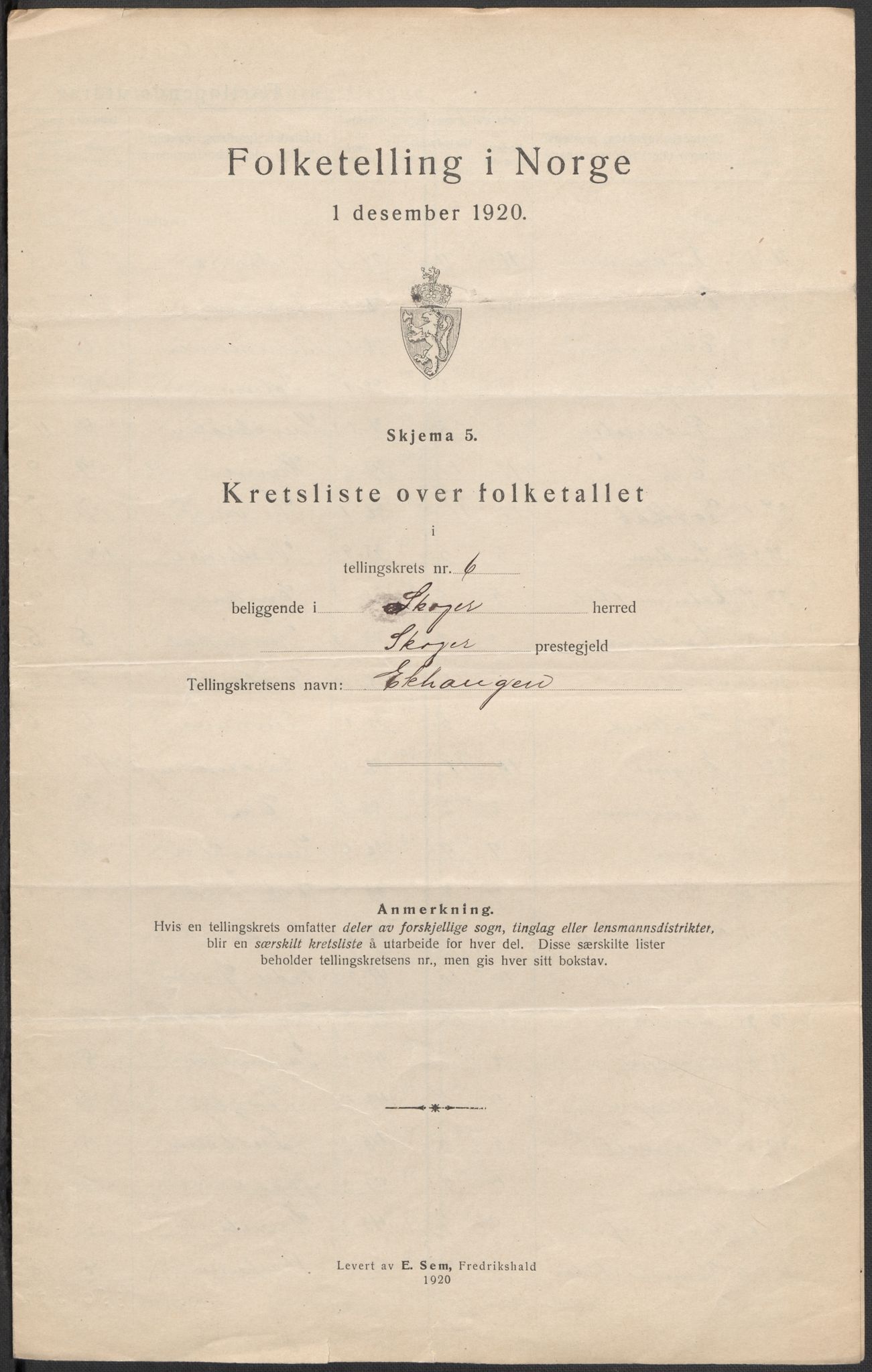 SAKO, Folketelling 1920 for 0712 Skoger herred, 1920, s. 31