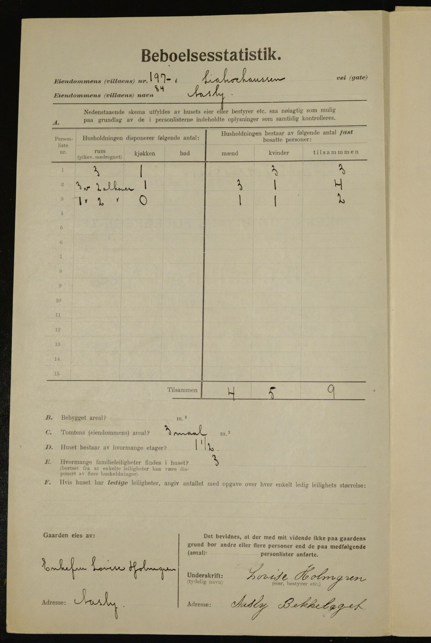 , Kommunal folketelling 1.12.1923 for Aker, 1923, s. 40761