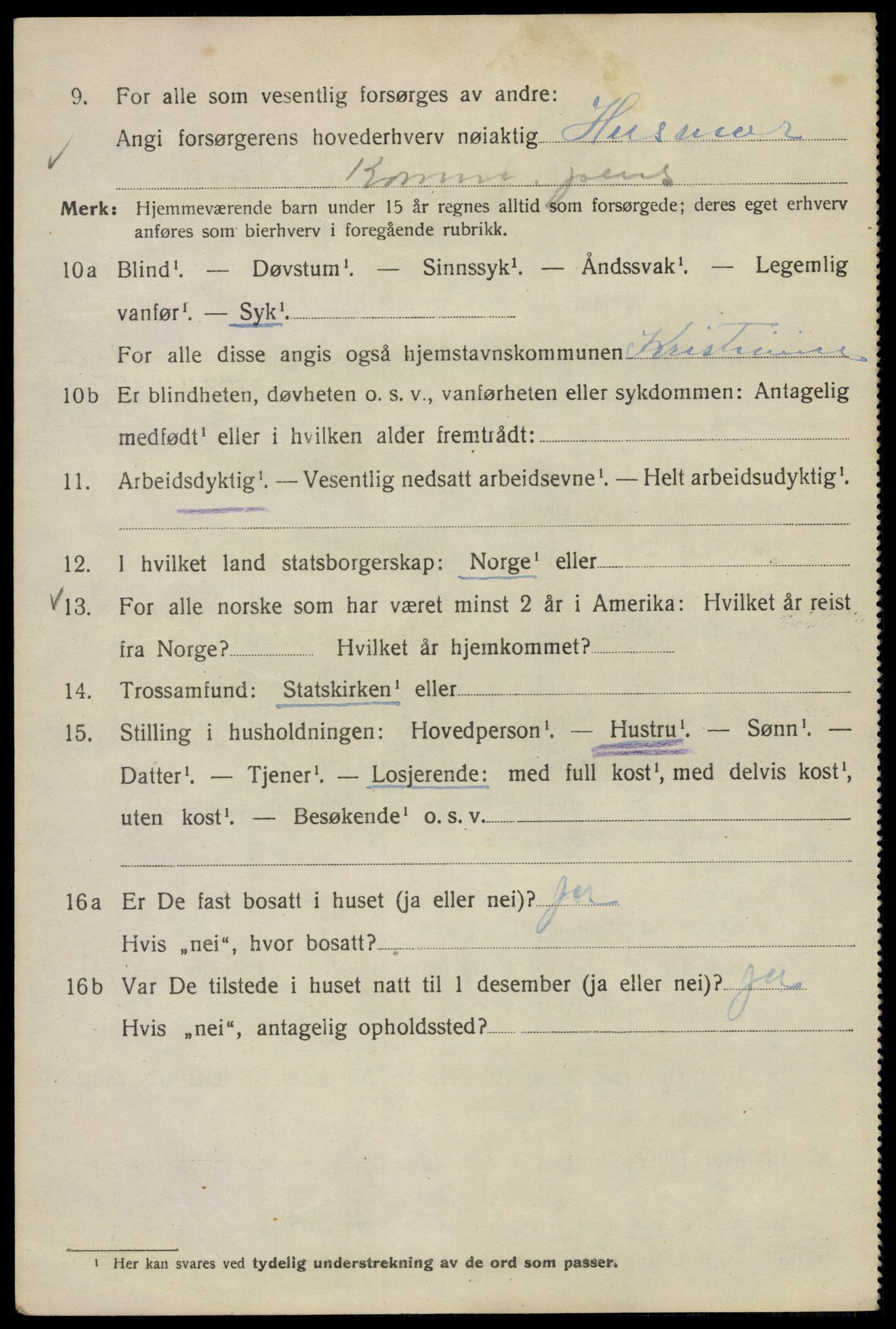 SAO, Folketelling 1920 for 0301 Kristiania kjøpstad, 1920, s. 519144