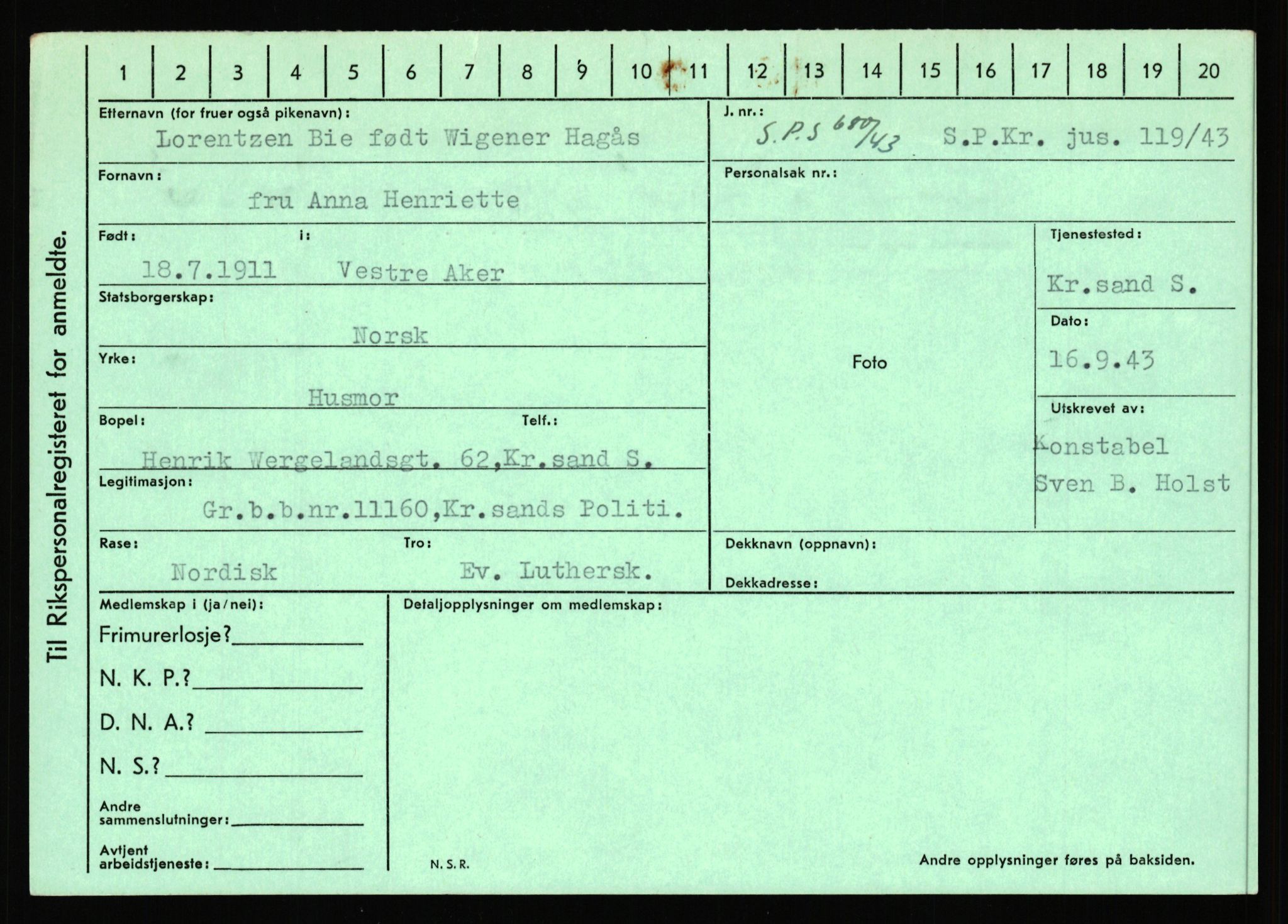 Statspolitiet - Hovedkontoret / Osloavdelingen, AV/RA-S-1329/C/Ca/L0002: Arneberg - Brand, 1943-1945, s. 3182