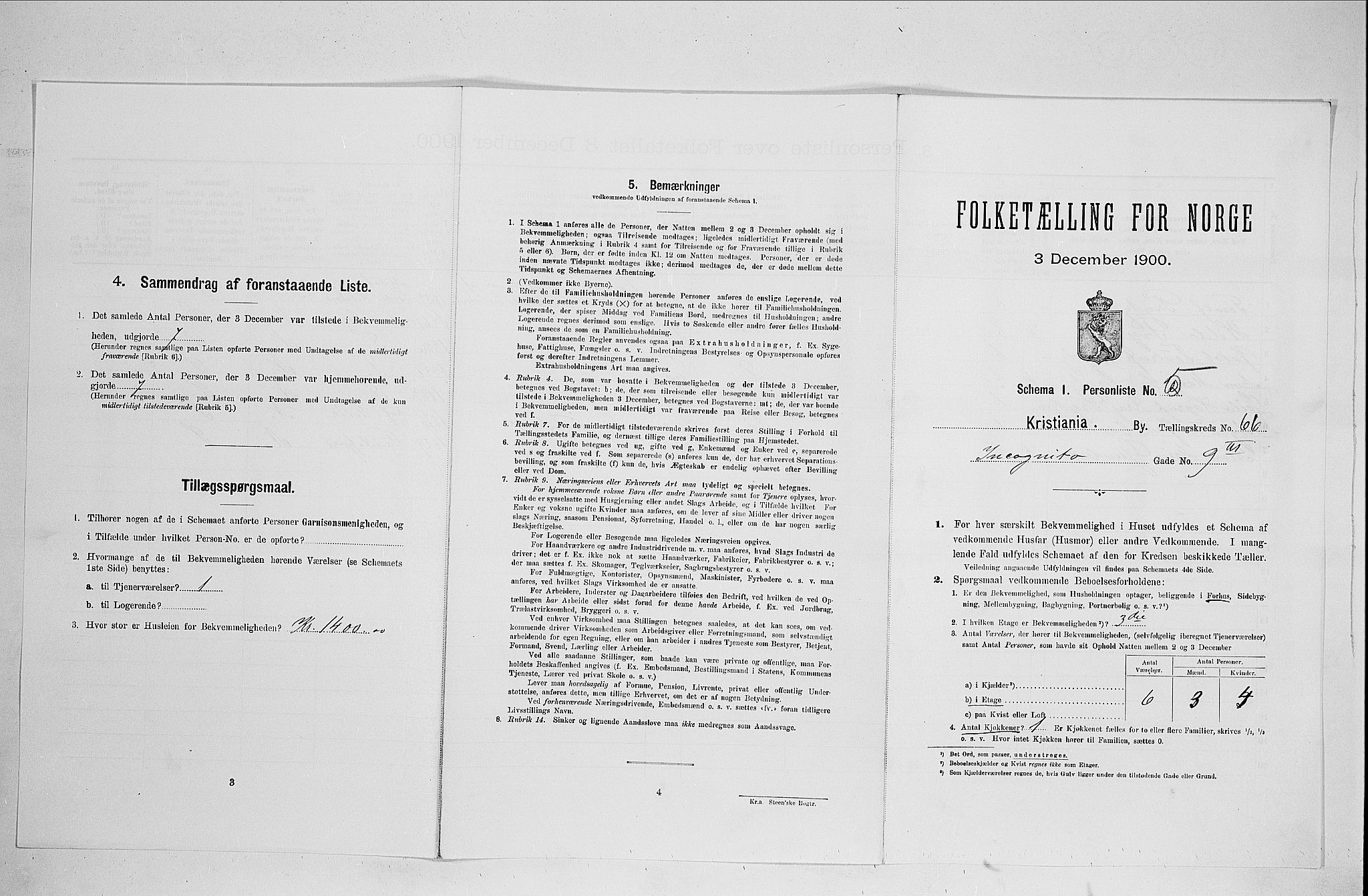 SAO, Folketelling 1900 for 0301 Kristiania kjøpstad, 1900, s. 41609