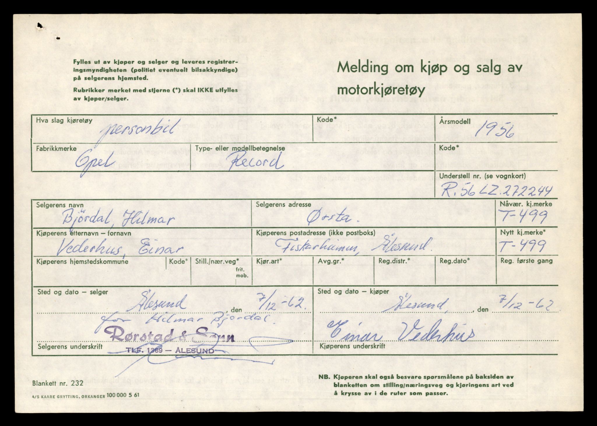 Møre og Romsdal vegkontor - Ålesund trafikkstasjon, SAT/A-4099/F/Fe/L0005: Registreringskort for kjøretøy T 443 - T 546, 1927-1998, s. 1425