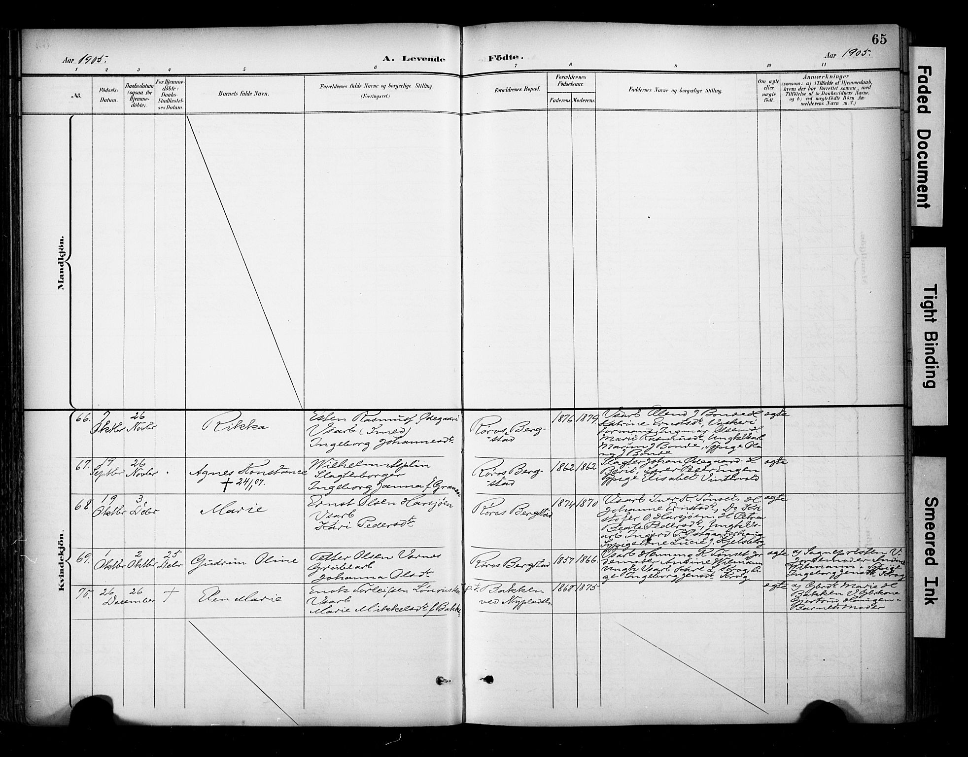 Ministerialprotokoller, klokkerbøker og fødselsregistre - Sør-Trøndelag, SAT/A-1456/681/L0936: Ministerialbok nr. 681A14, 1899-1908, s. 65