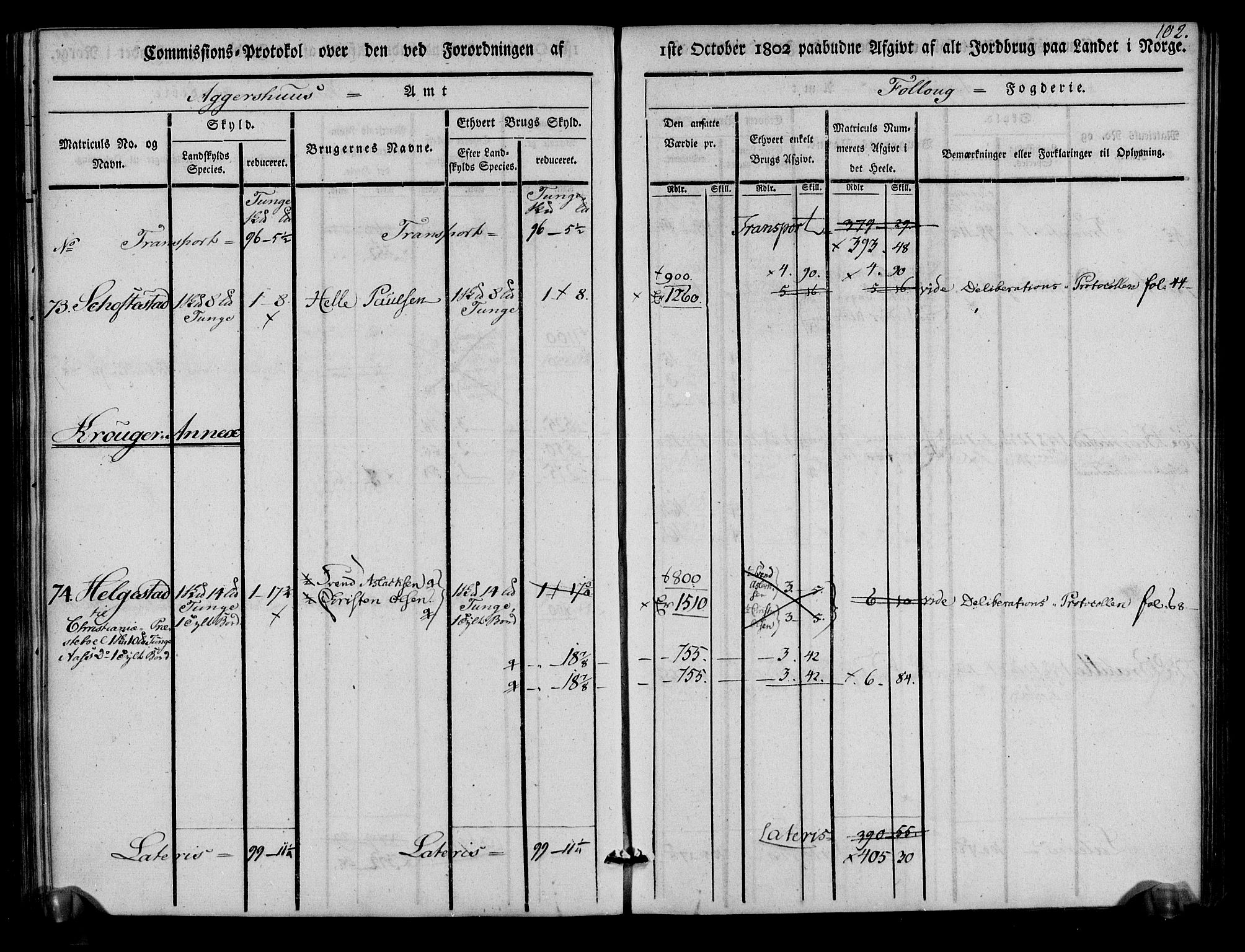 Rentekammeret inntil 1814, Realistisk ordnet avdeling, RA/EA-4070/N/Ne/Nea/L0014: Follo fogderi. Kommisjonsprotokoll, 1803, s. 104