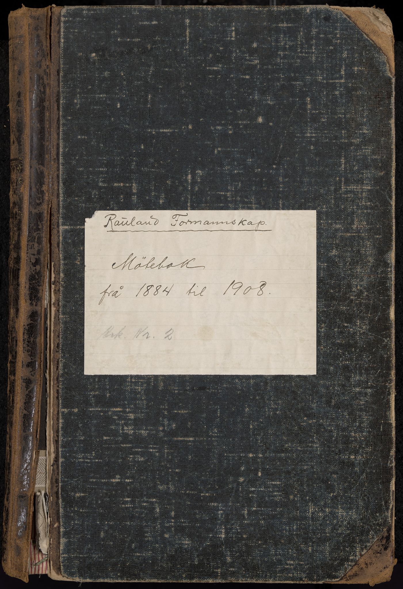 Rauland formannskap og sentraladministrasjon, IKAK/0835021/A/Aa/L0002: Møtebok, 1884-1908