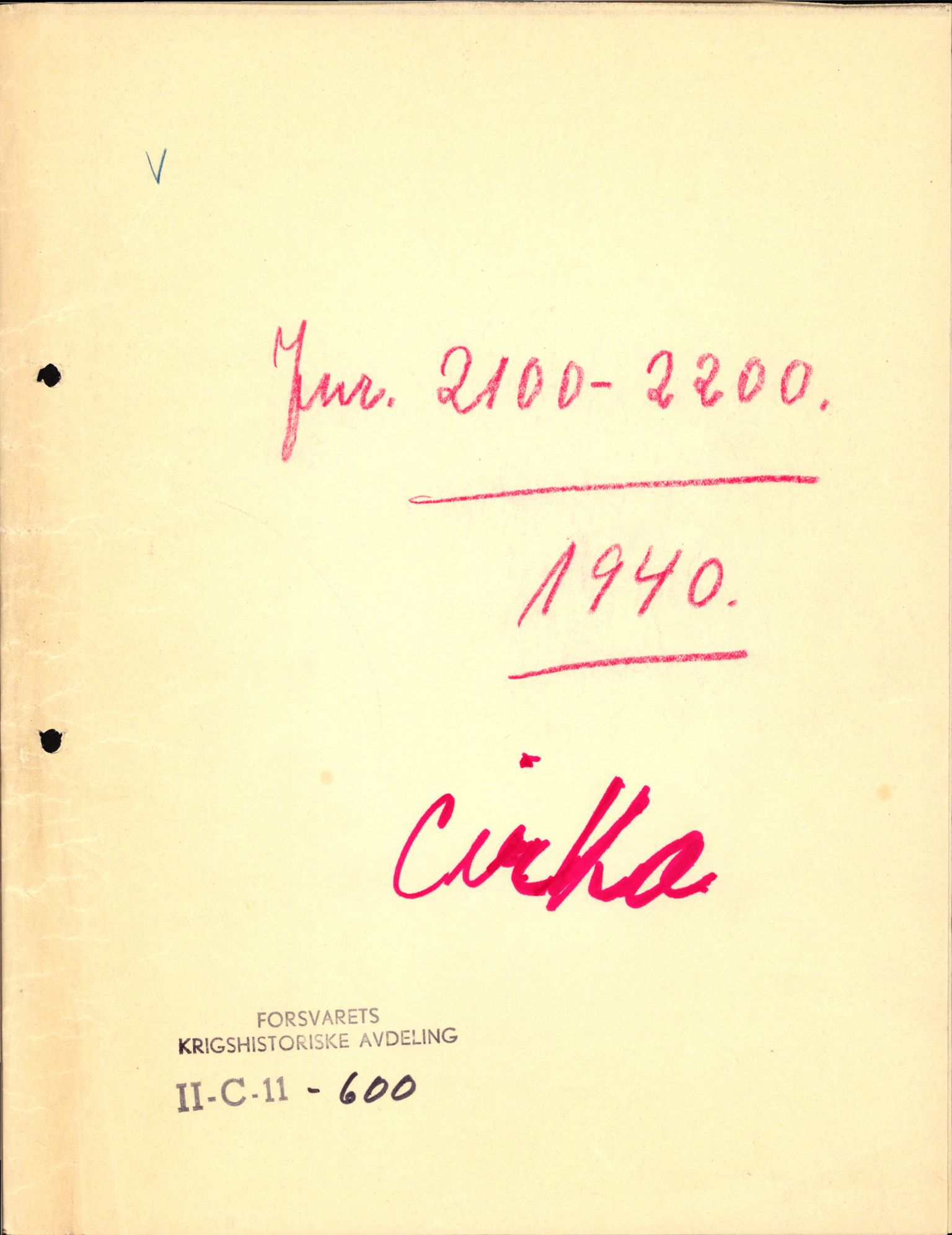 Forsvaret, Forsvarets krigshistoriske avdeling, AV/RA-RAFA-2017/Y/Yb/L0123: II-C-11-600  -  6. Divisjon med avdelinger, 1940, s. 99