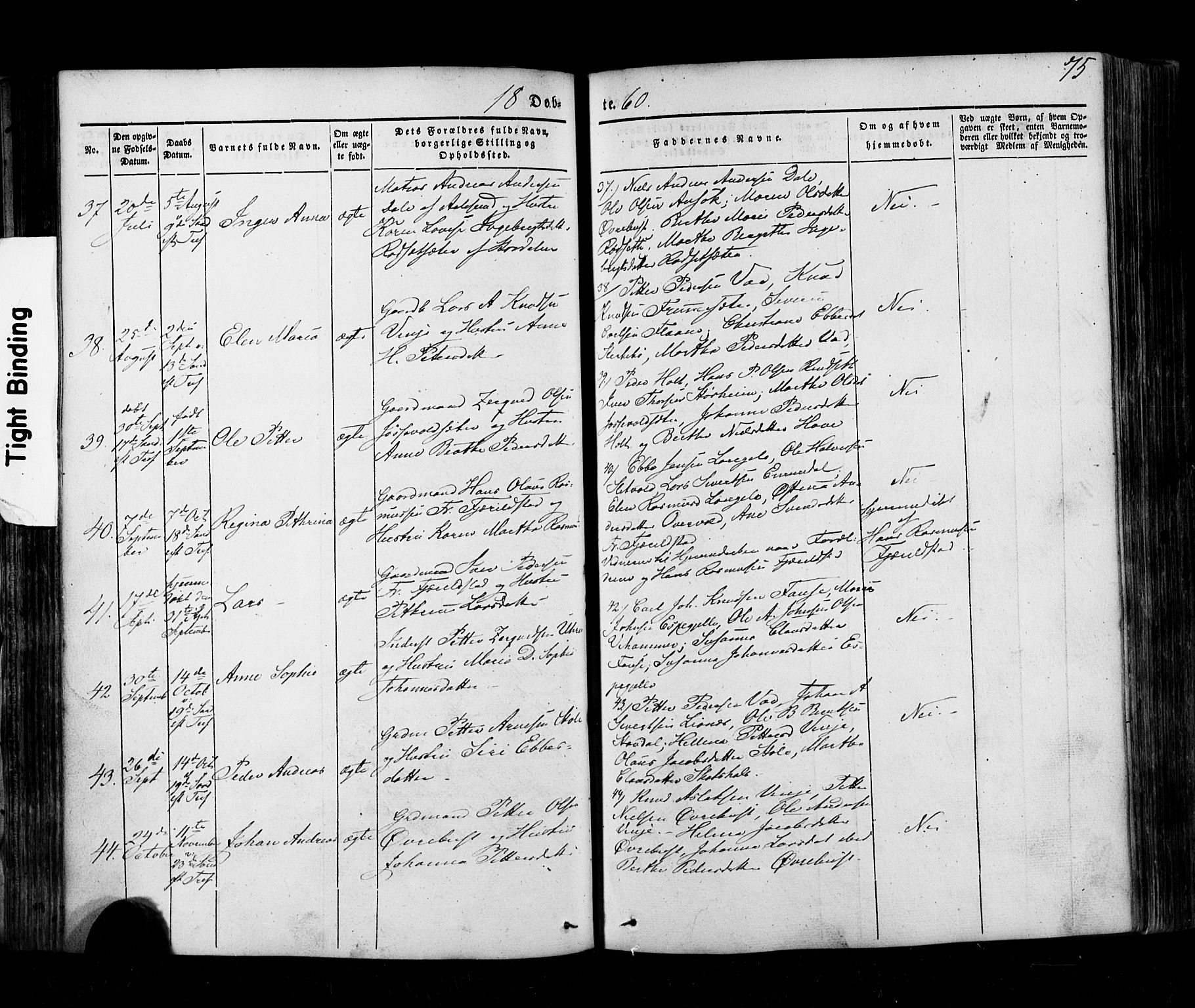 Ministerialprotokoller, klokkerbøker og fødselsregistre - Møre og Romsdal, AV/SAT-A-1454/520/L0275: Ministerialbok nr. 520A05, 1844-1881, s. 75