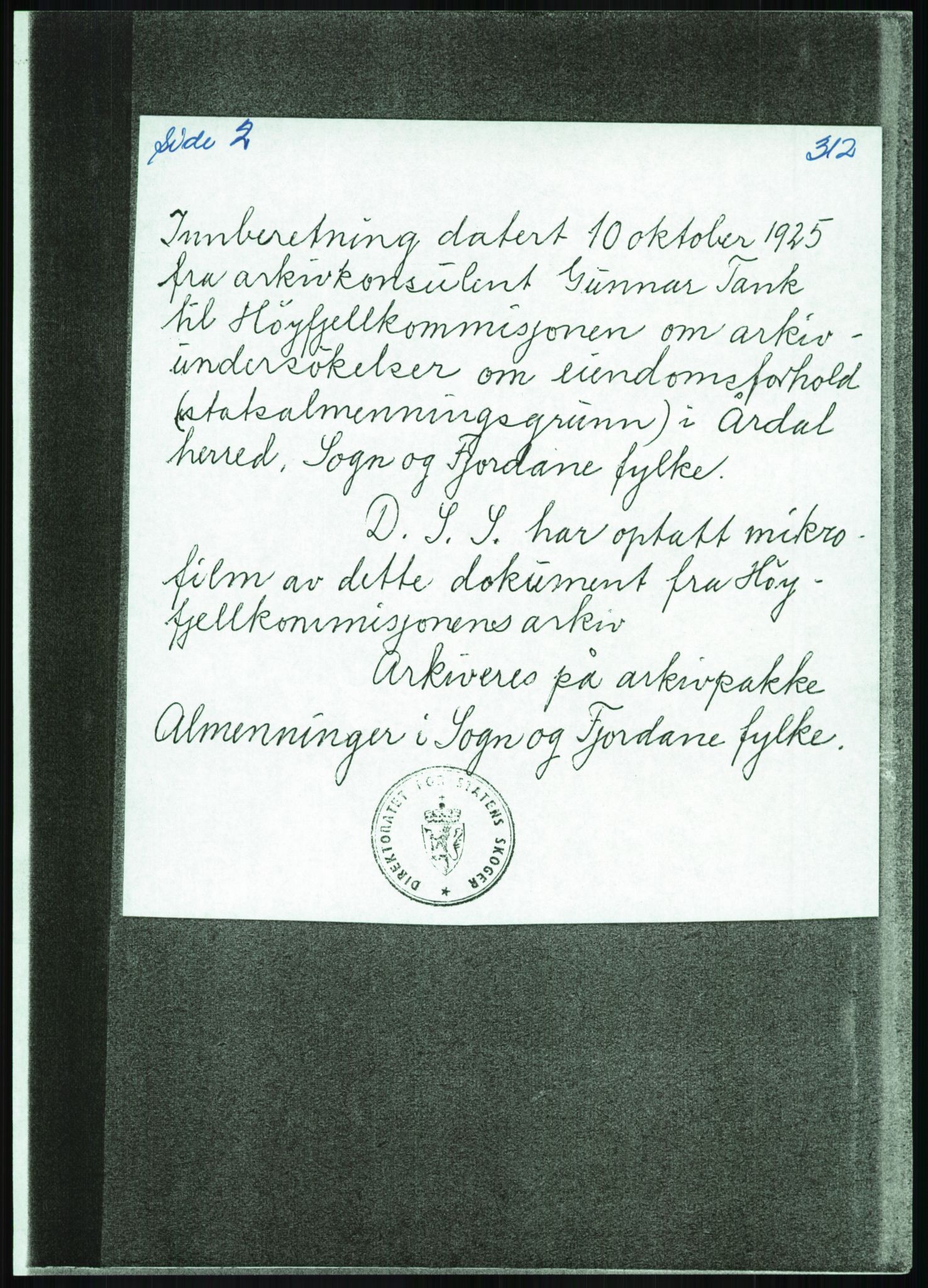 Direktoratet for statens skoger, RA/S-1600/2/E/Eg/L0002: Arkivliste for 10.11-serien. Akershus til Sør-Trøndelag fylke. Mappenr. 1 - 925, 1957-1992, s. 407