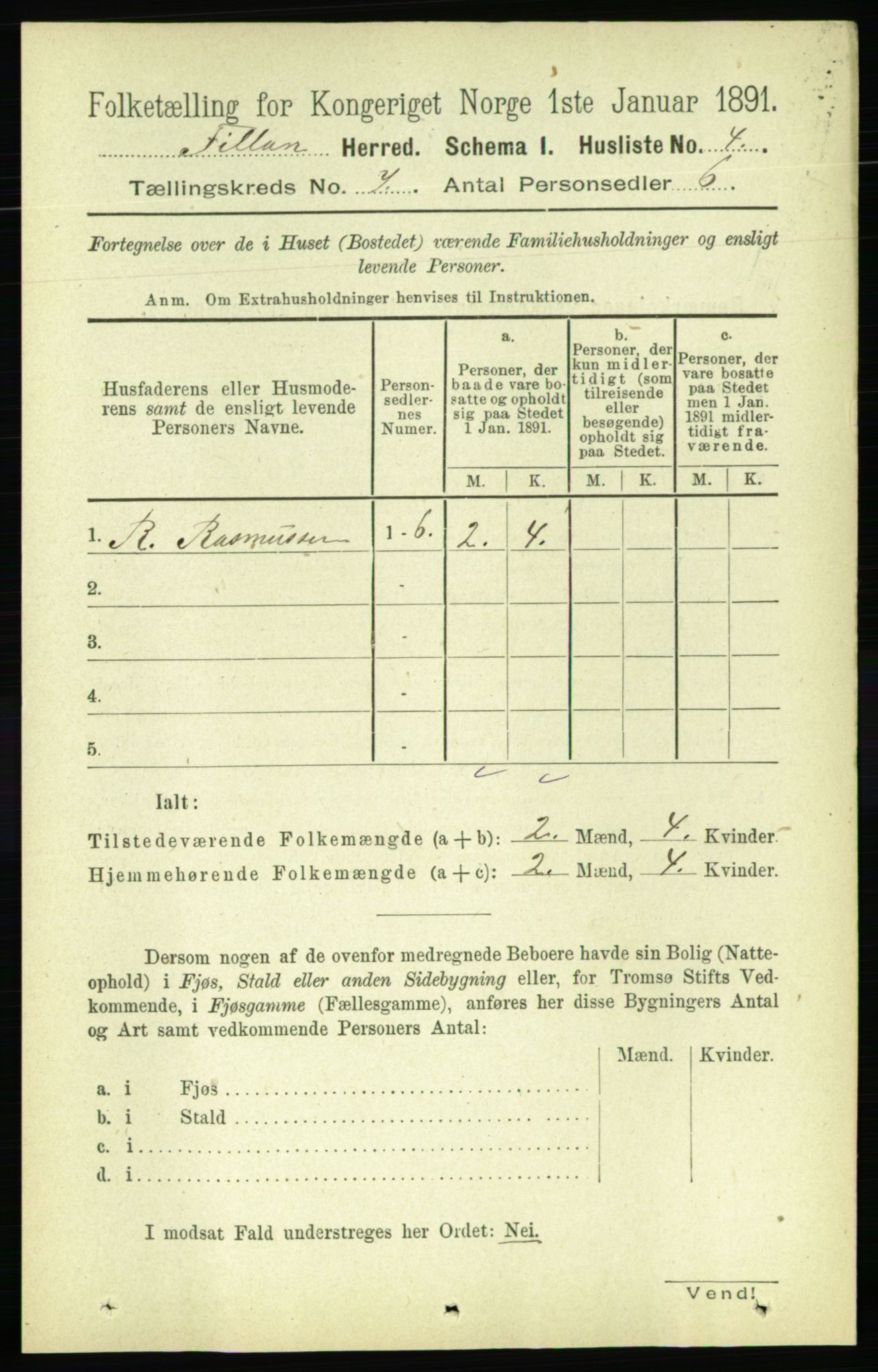 RA, Folketelling 1891 for 1616 Fillan herred, 1891, s. 1551