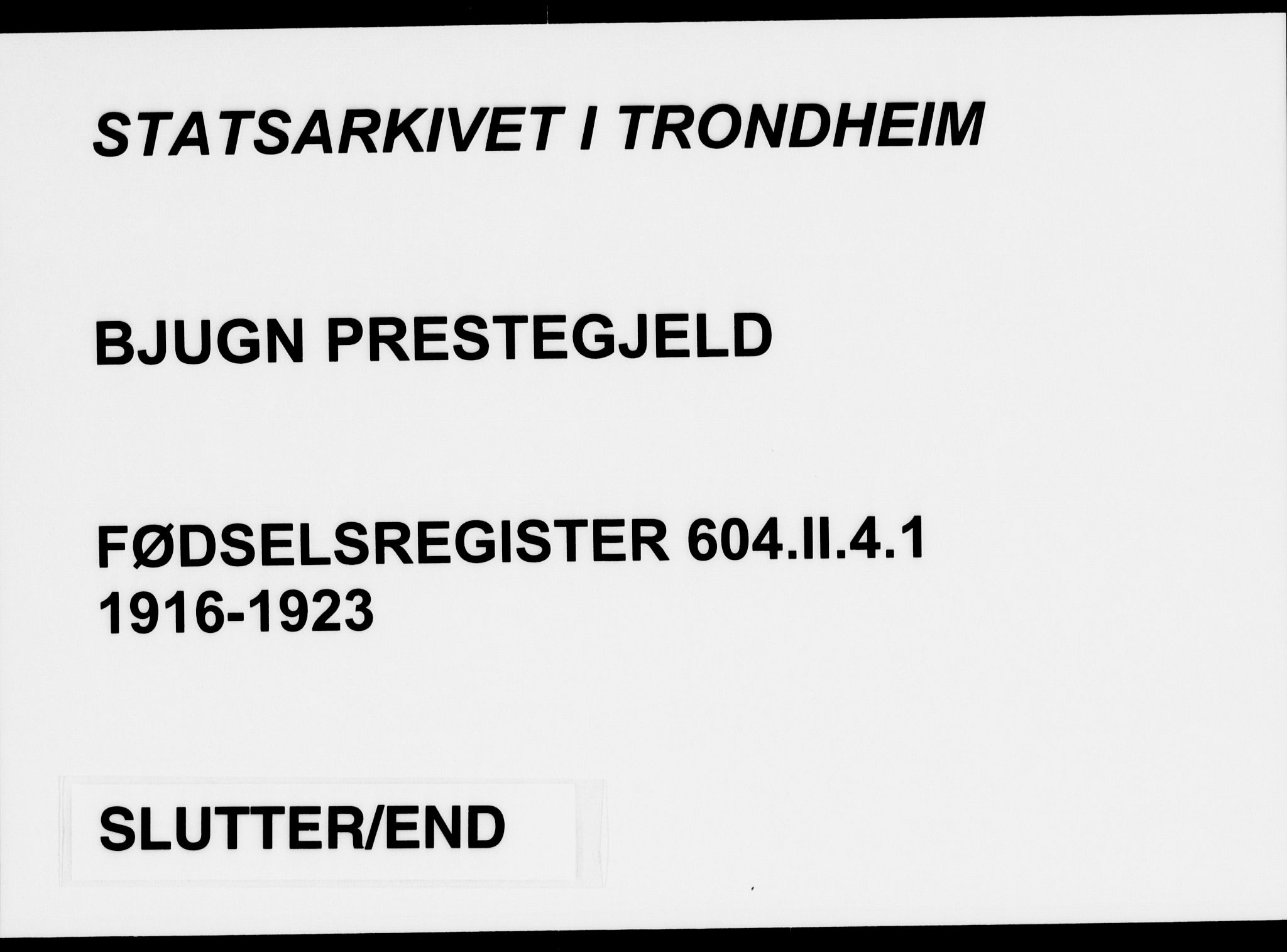 Ministerialprotokoller, klokkerbøker og fødselsregistre - Sør-Trøndelag, SAT/A-1456/651/L0650: Fødselsregister nr. 651.II.4.1, 1916-1923