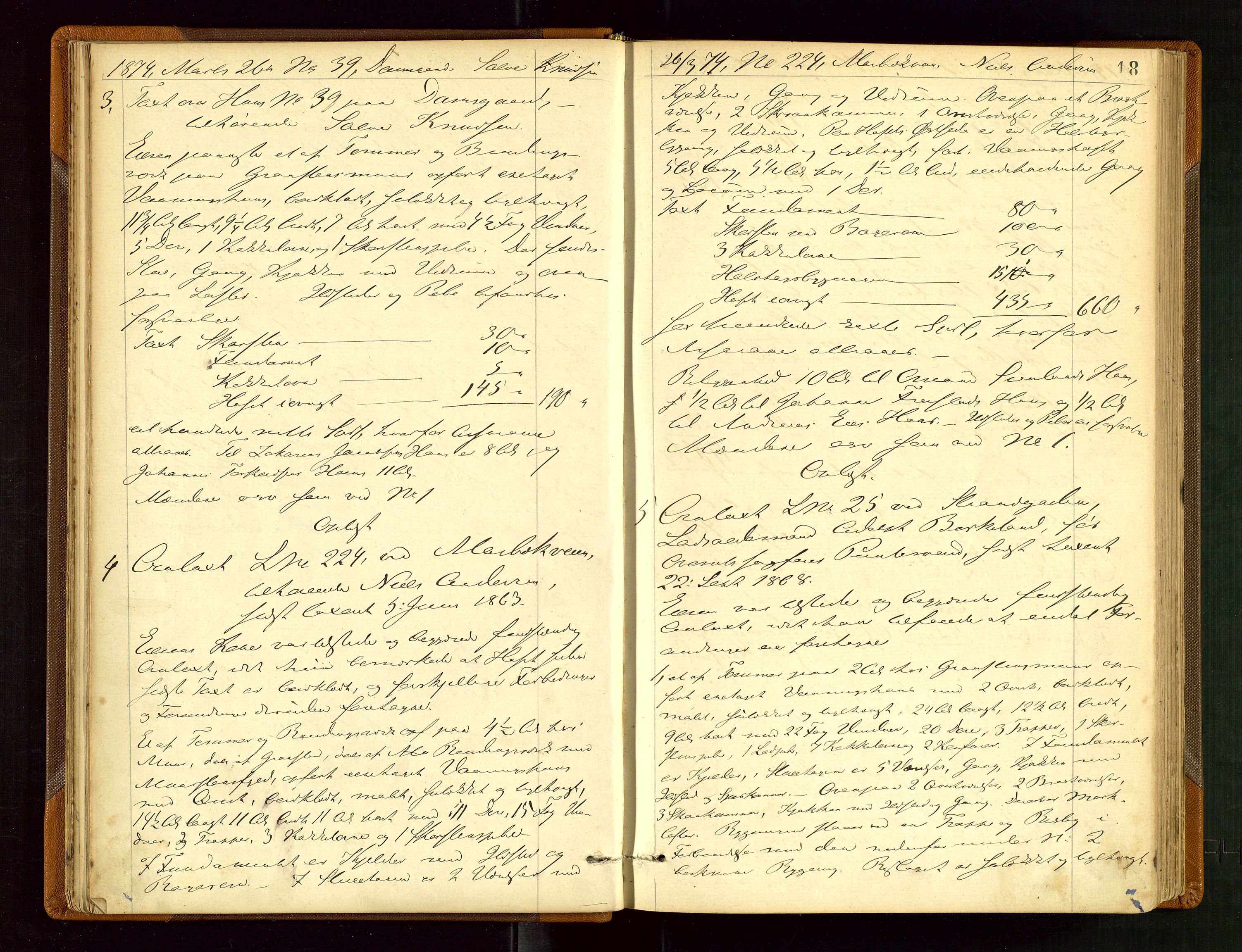 Eigersund lensmannskontor, AV/SAST-A-100171/God/L0003: "Brandtaxationsprotokol", 1874-1886, s. 17b-18a