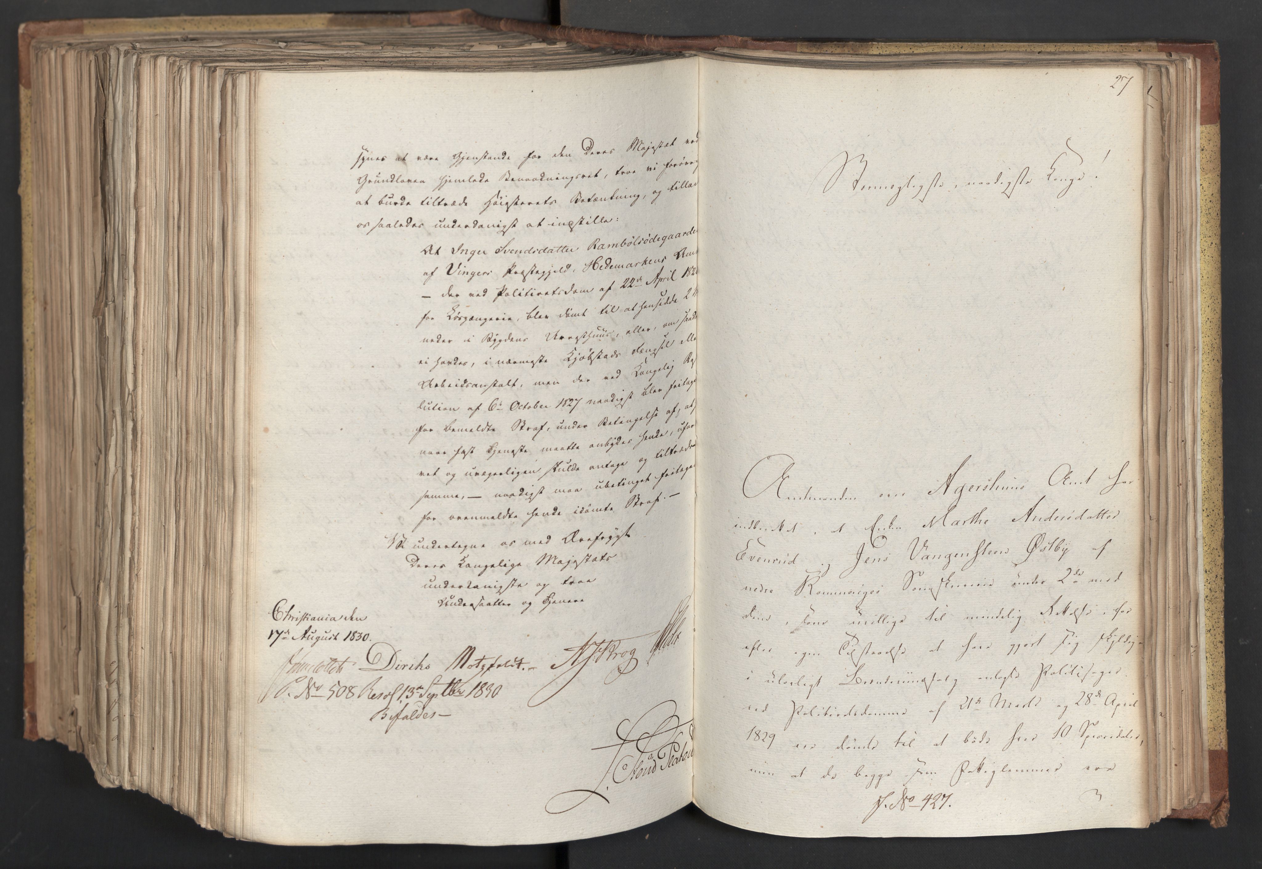 Statsrådsavdelingen i Stockholm, AV/RA-S-1003/D/Da/L0066: Regjeringsinnstillinger nr. 240-449, 1830, s. 711