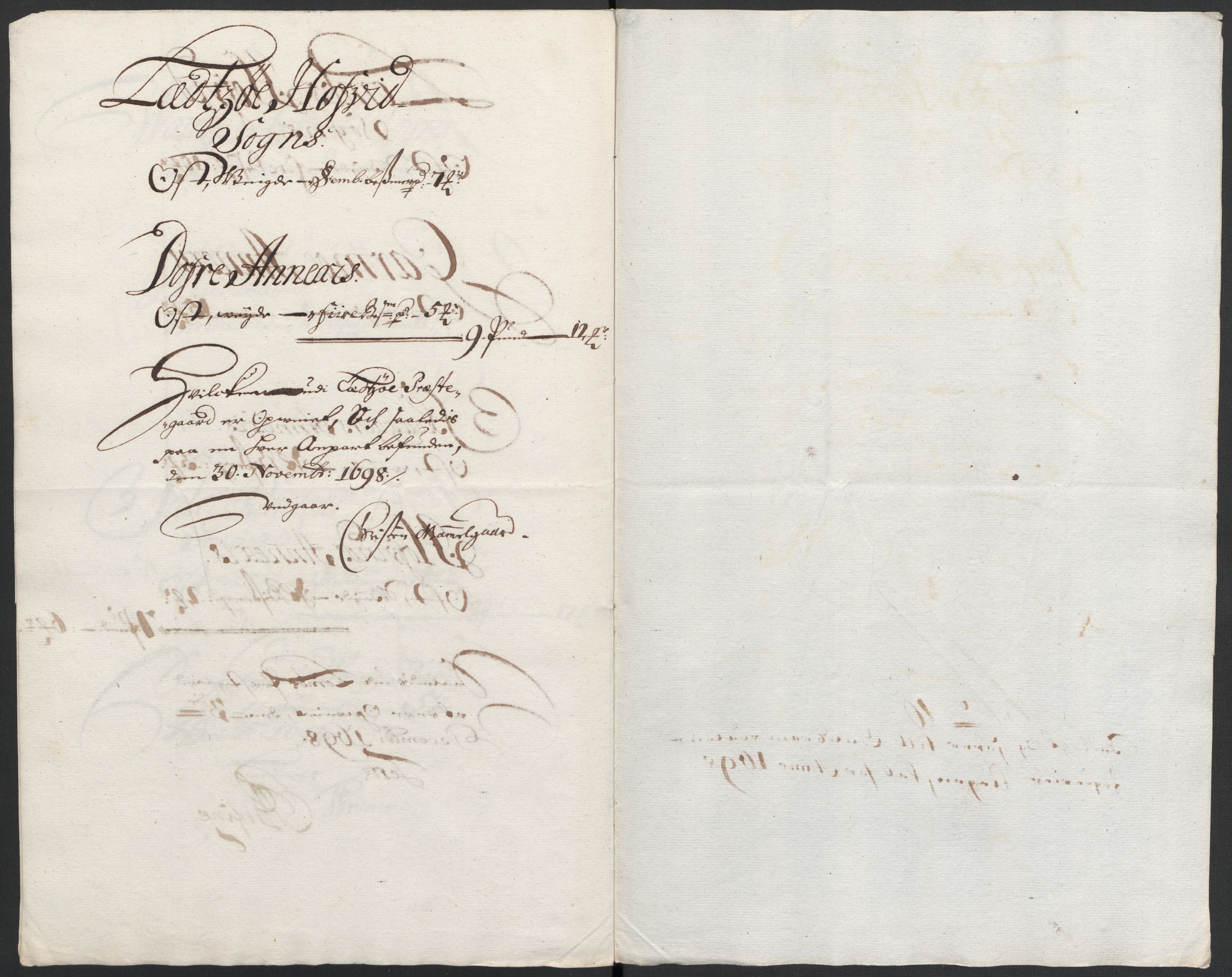Rentekammeret inntil 1814, Reviderte regnskaper, Fogderegnskap, RA/EA-4092/R17/L1171: Fogderegnskap Gudbrandsdal, 1698, s. 124